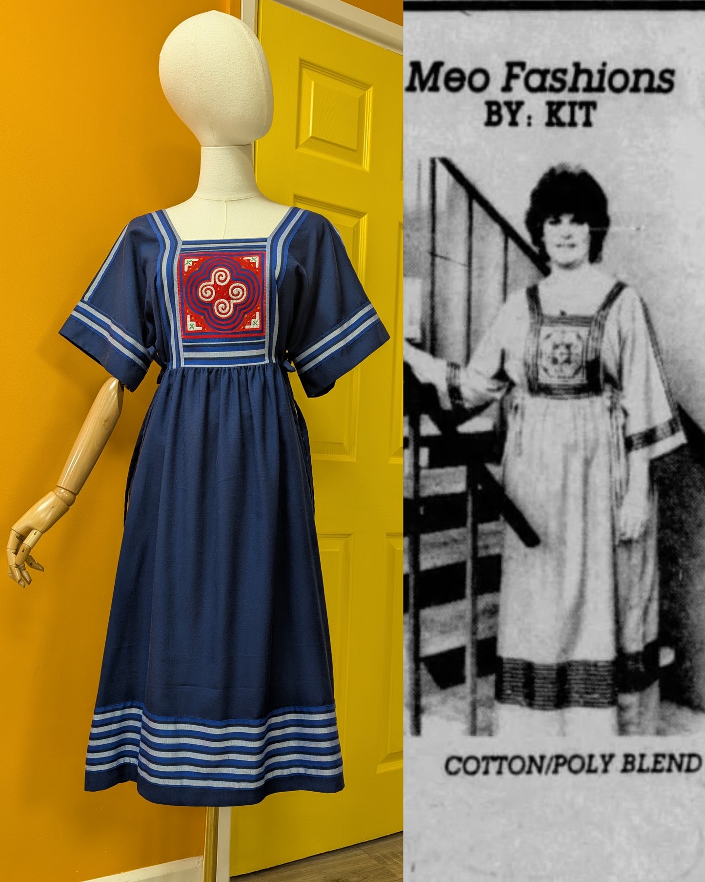 1980s Meo Fashions by Kit dress - S/M