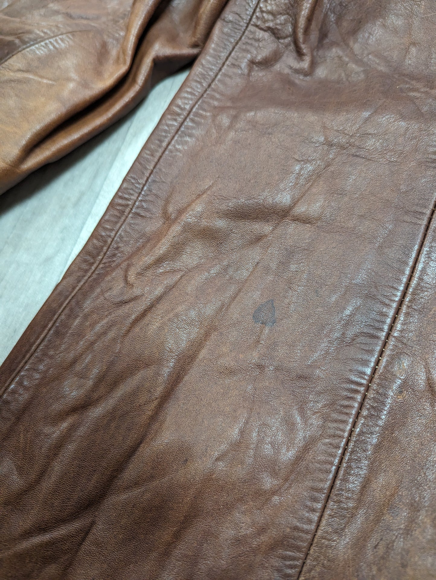 Rare 1970s Char hand painted Mexican leather shirt