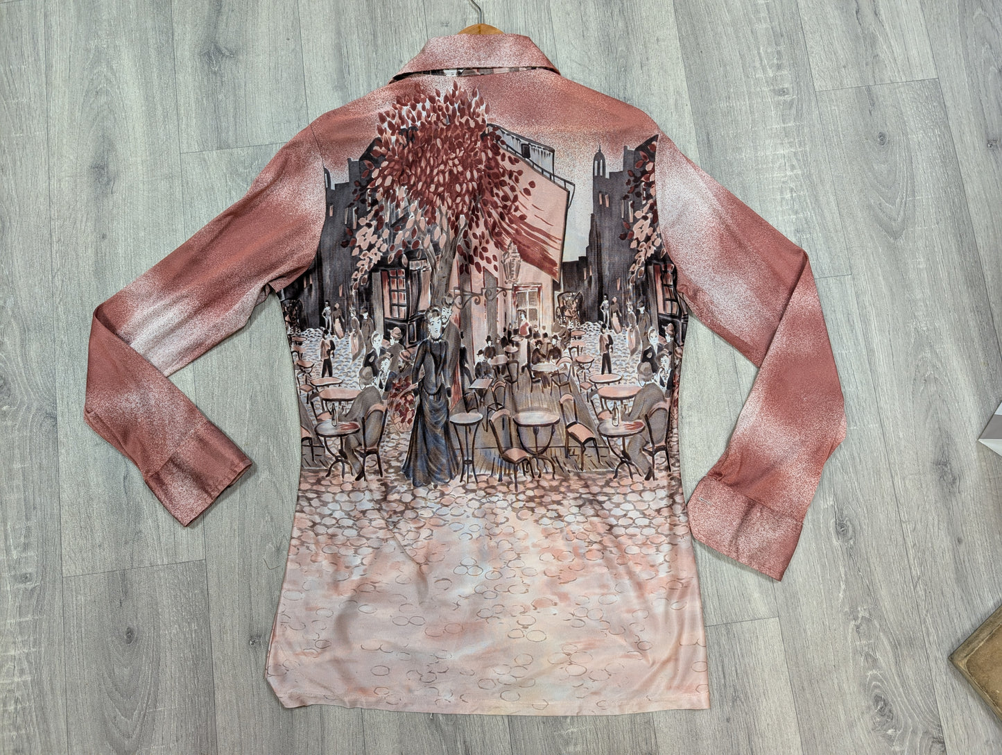 Epic 1970s Studio Five by Drummond novelty print shirt