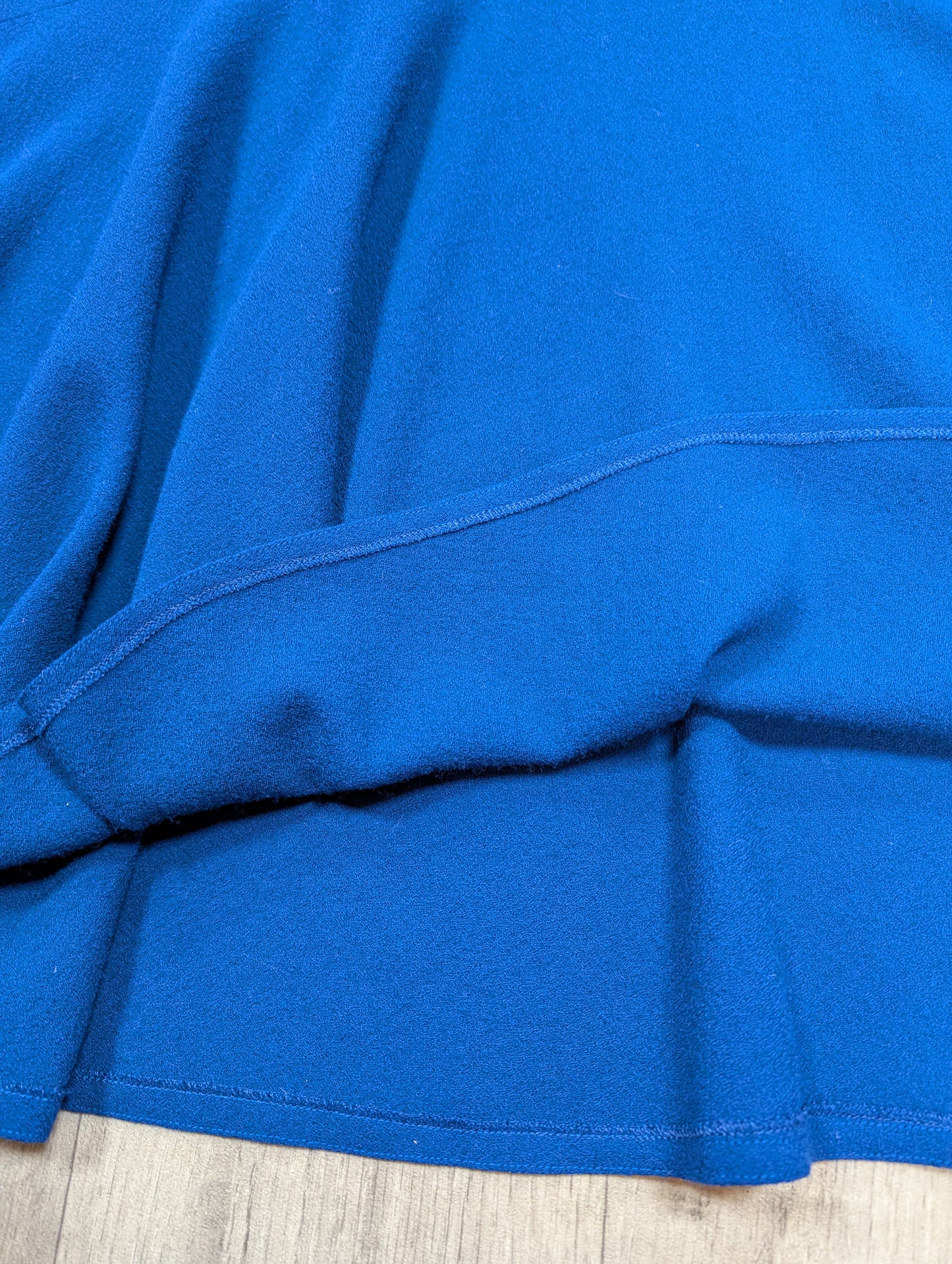 70s/80s Peter Barron blue pure wool dress - 12