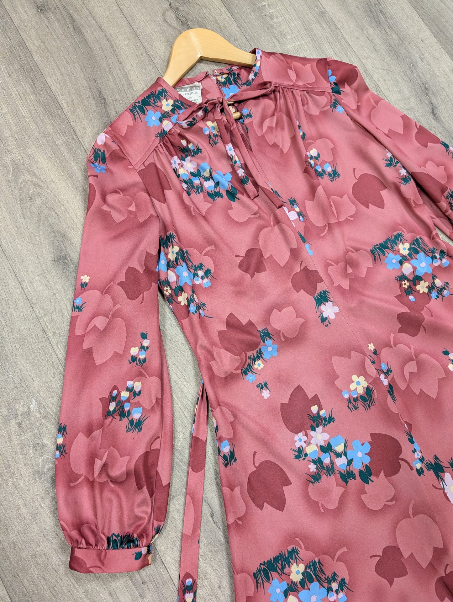 1970s Debenhams dress and belt - Size 12/14