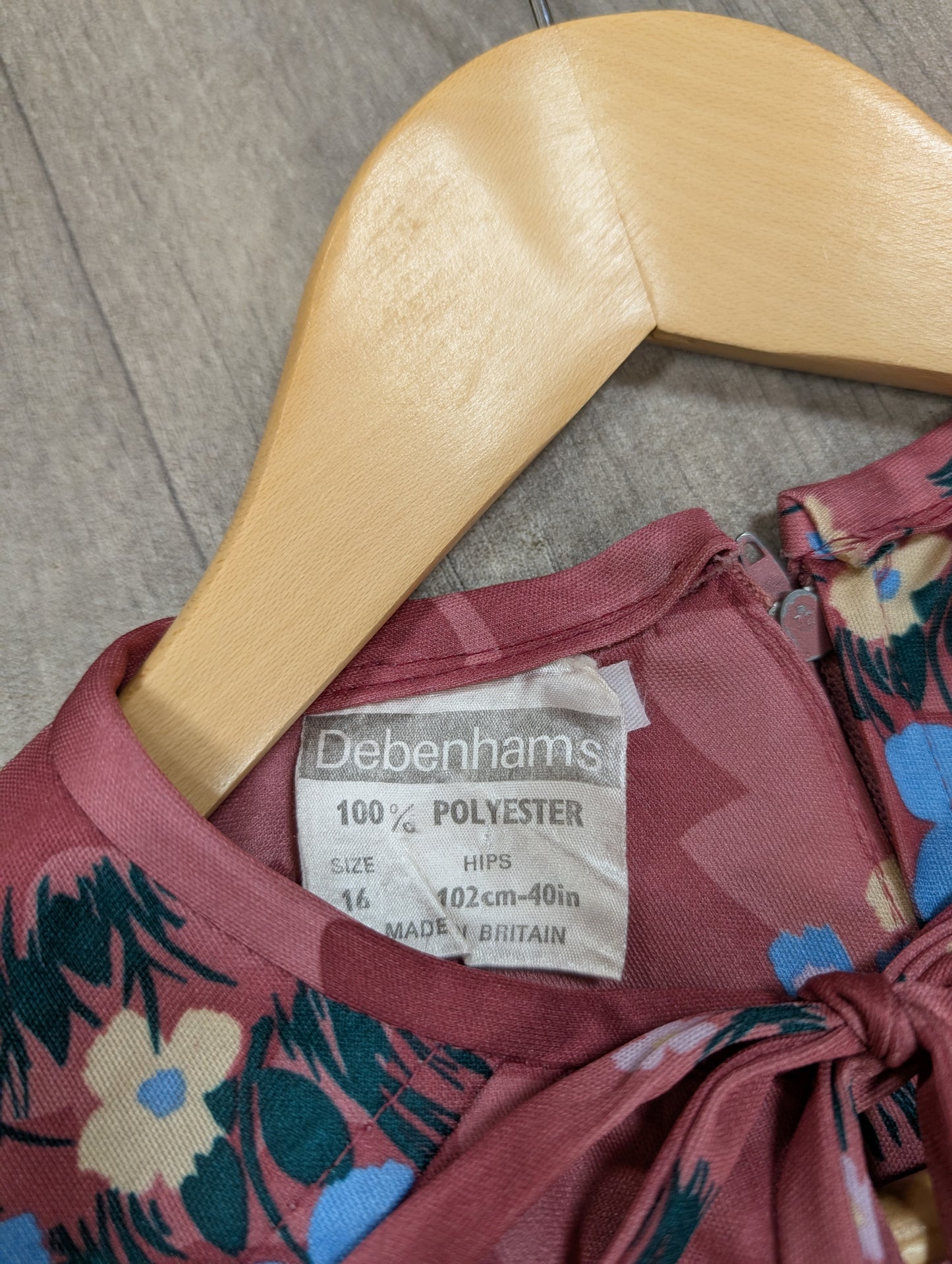 1970s Debenhams dress and belt - Size 12/14