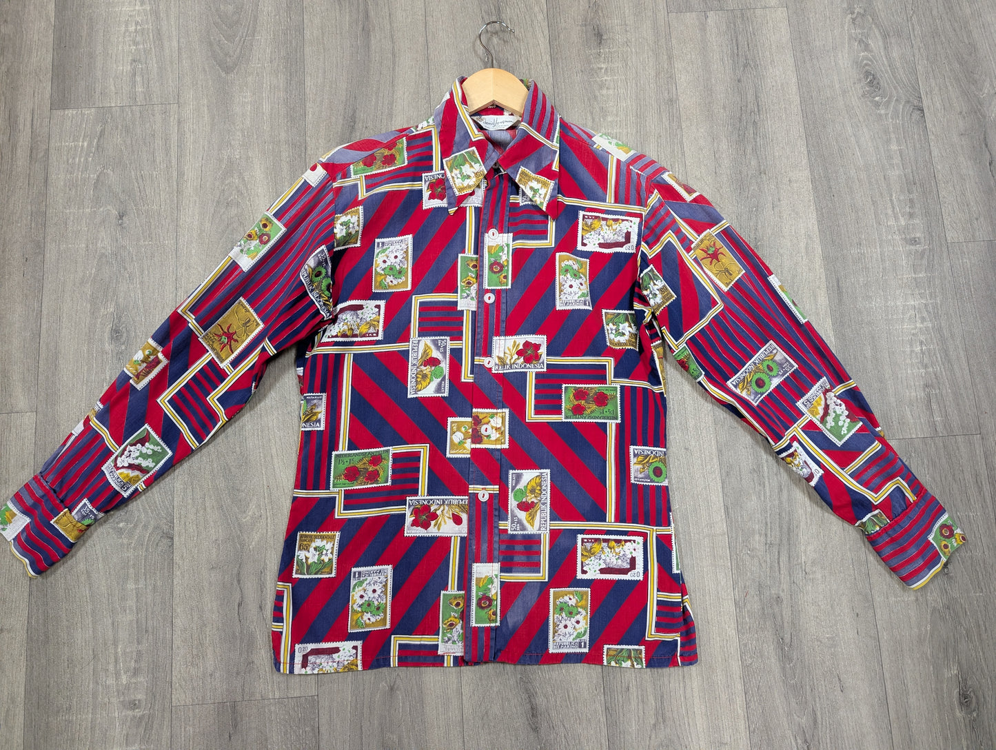 1970s David Langman novelty print shirt