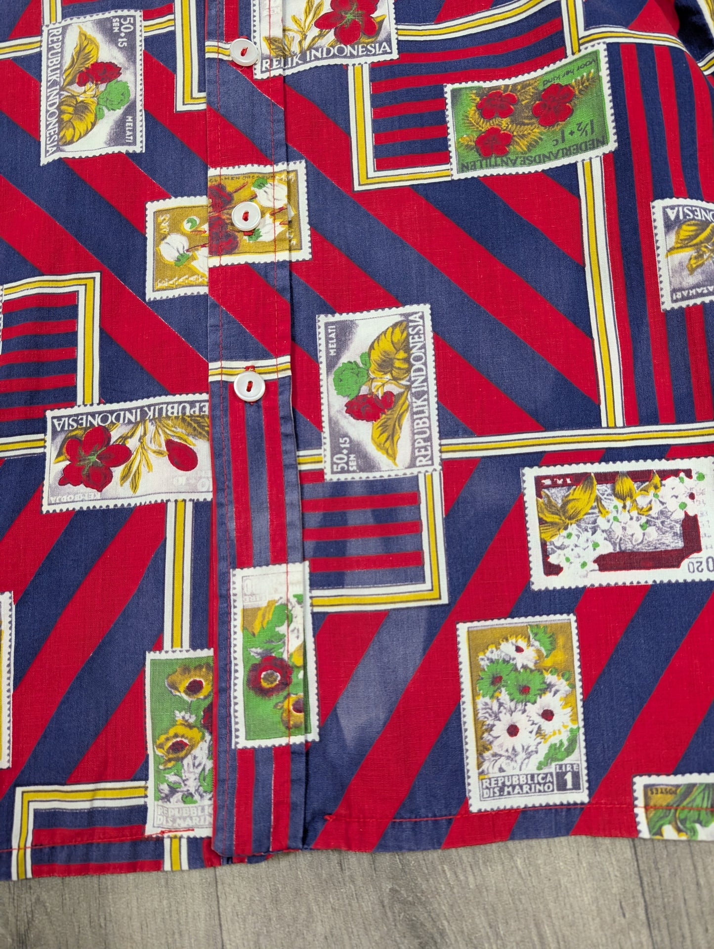 1970s David Langman novelty print shirt