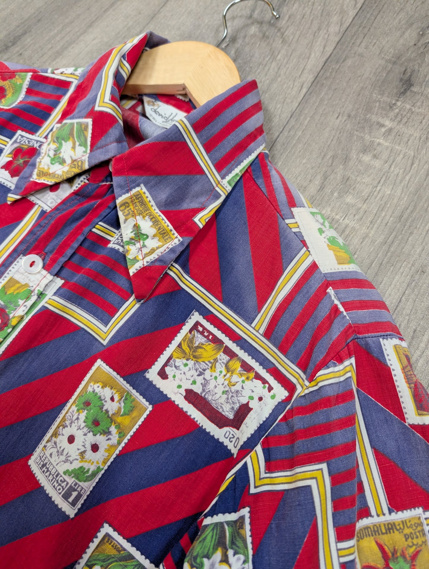 1970s David Langman novelty print shirt