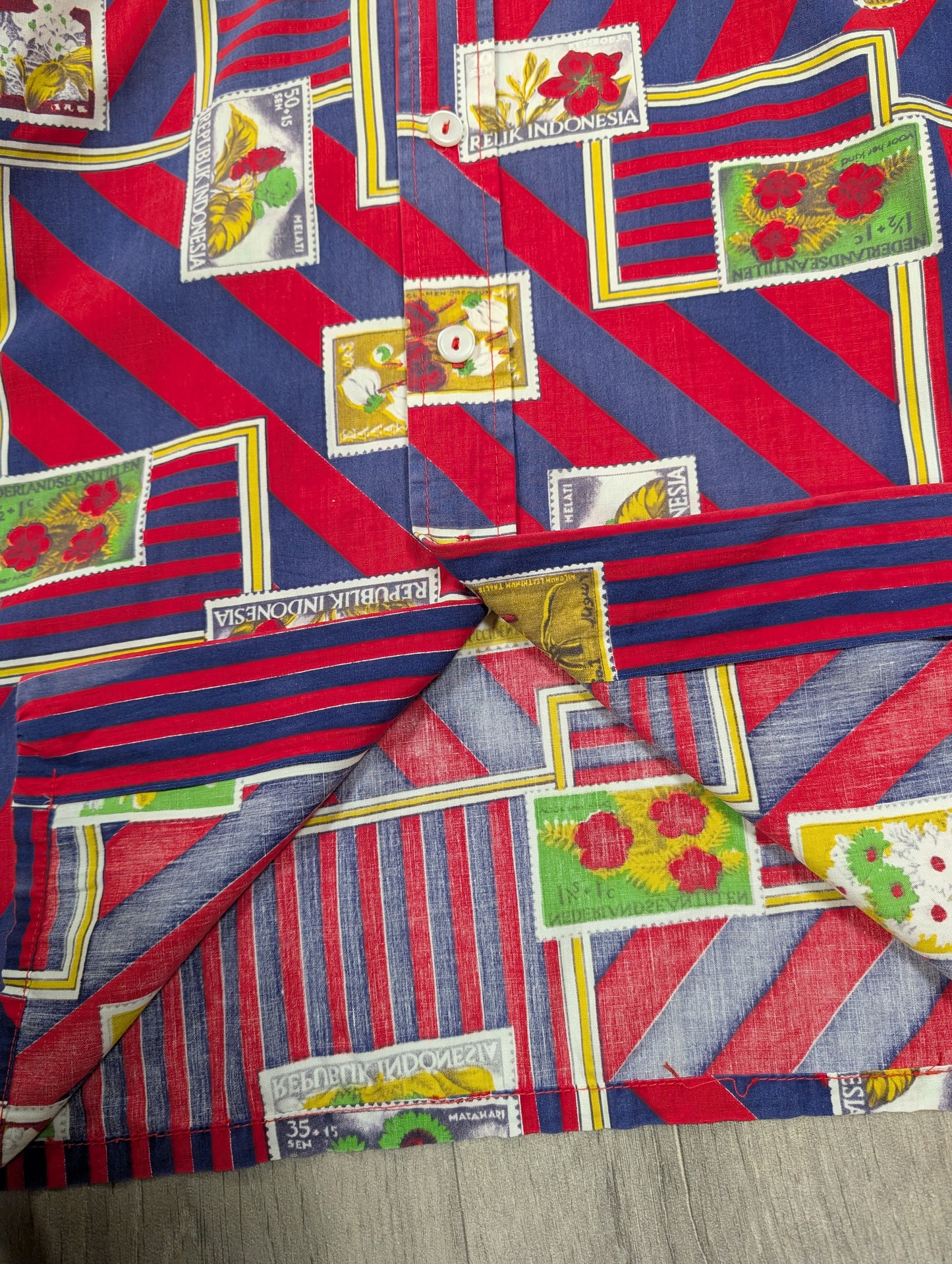 1970s David Langman novelty print shirt