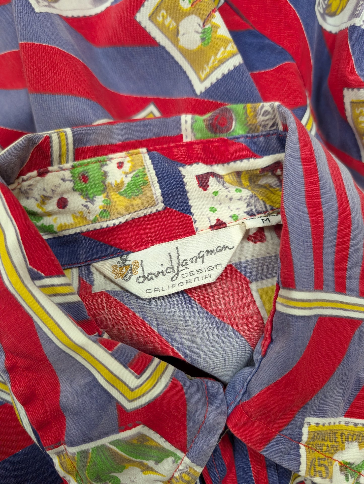 1970s David Langman novelty print shirt