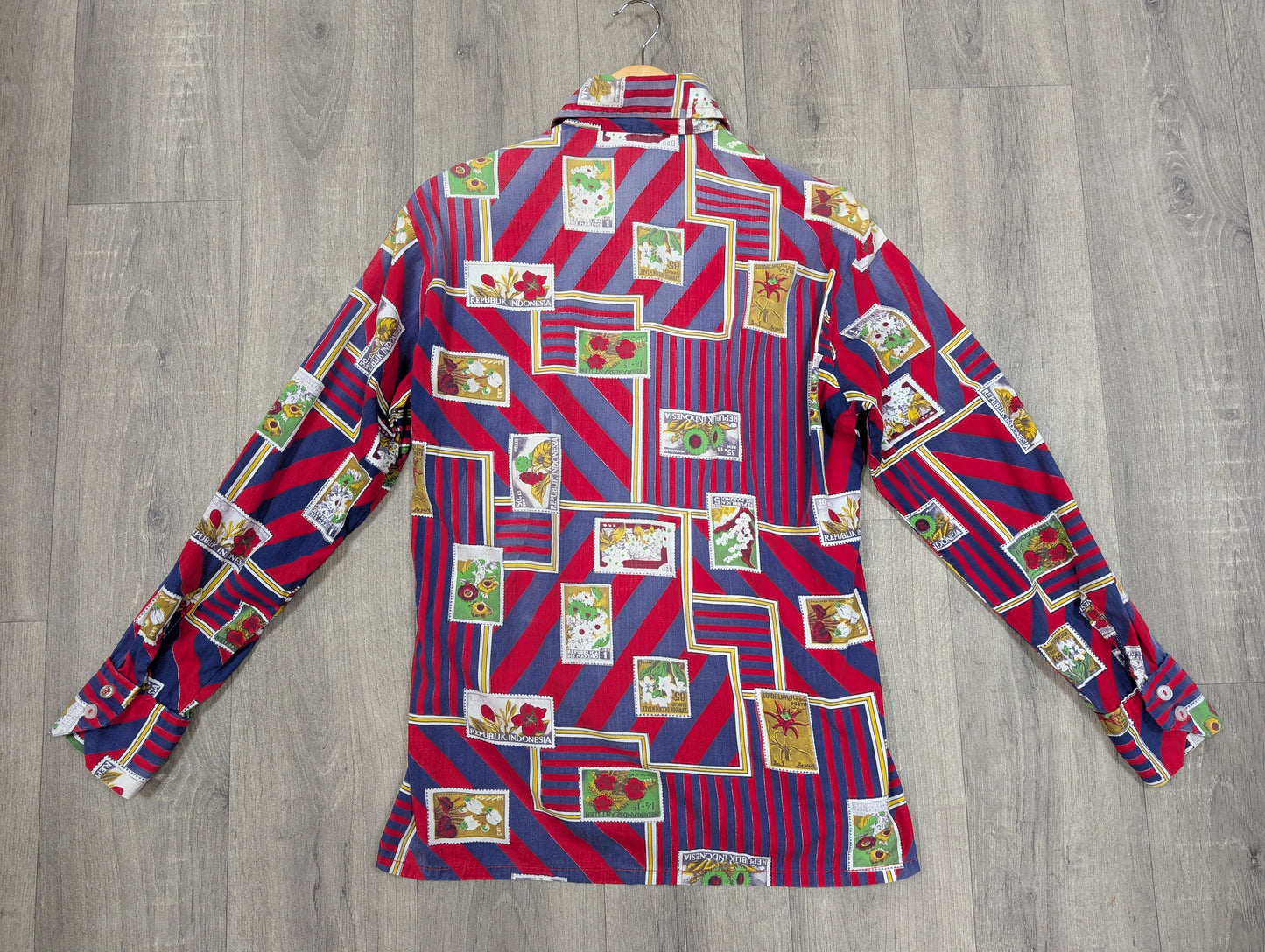 1970s David Langman novelty print shirt