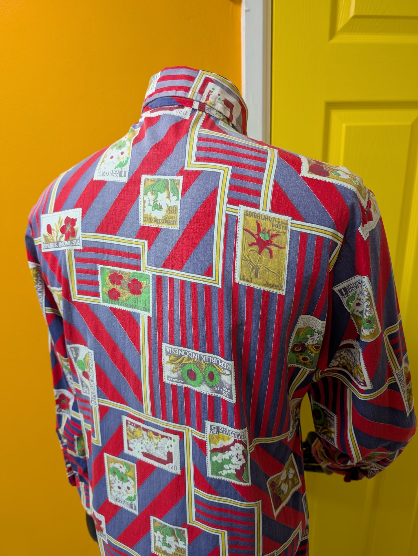 1970s David Langman novelty print shirt