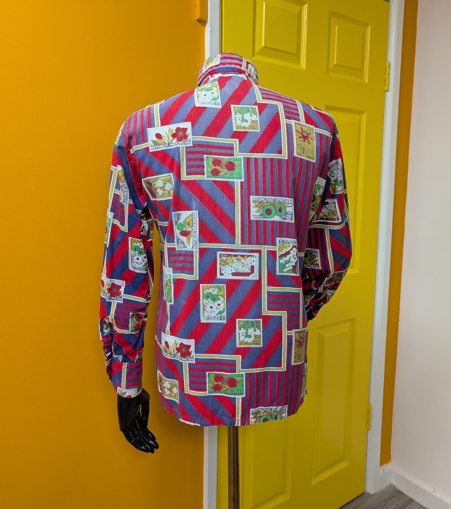 1970s David Langman novelty print shirt