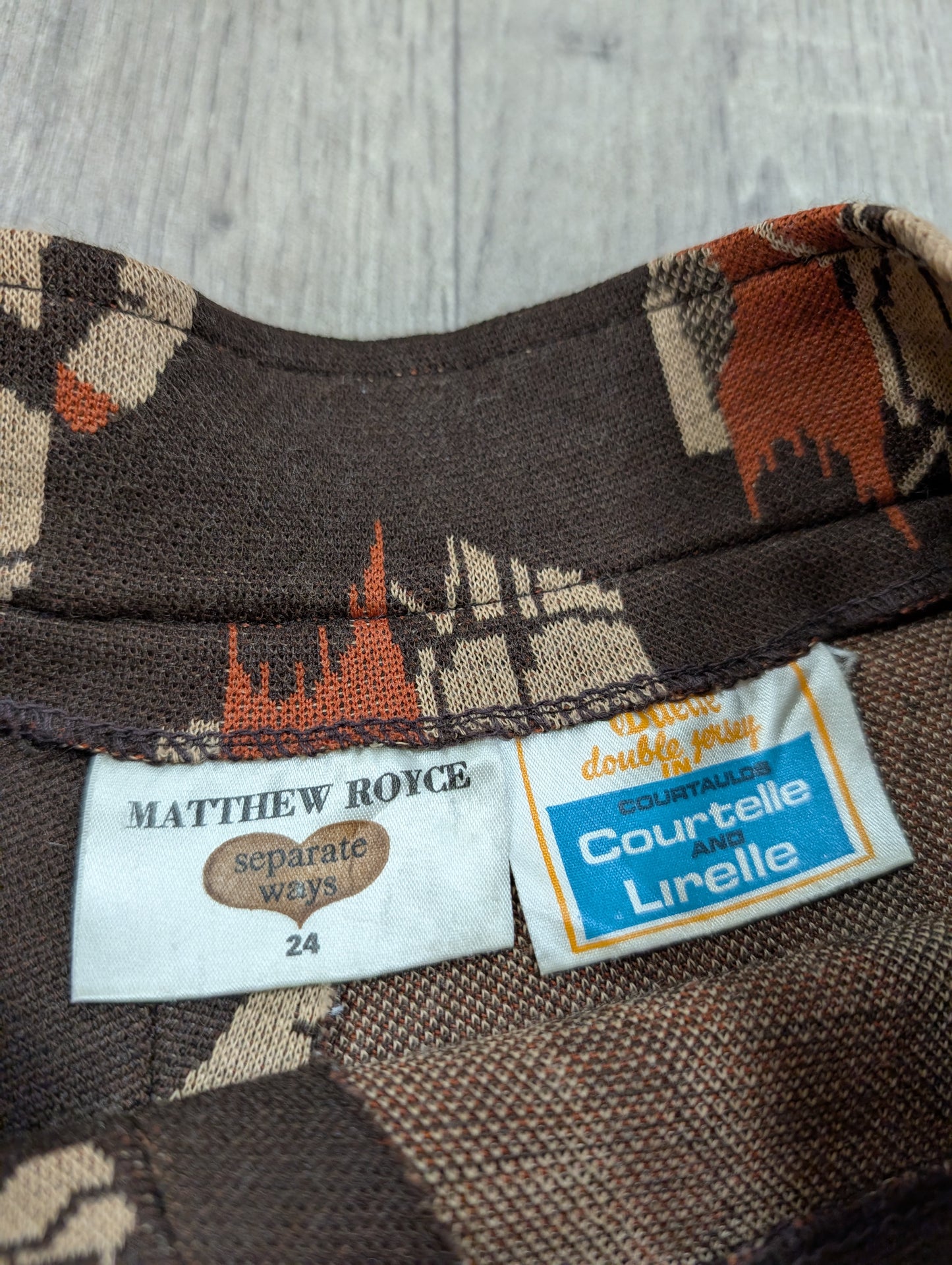 1970s Matthew Royce novelty skirt - 24"/25" waist
