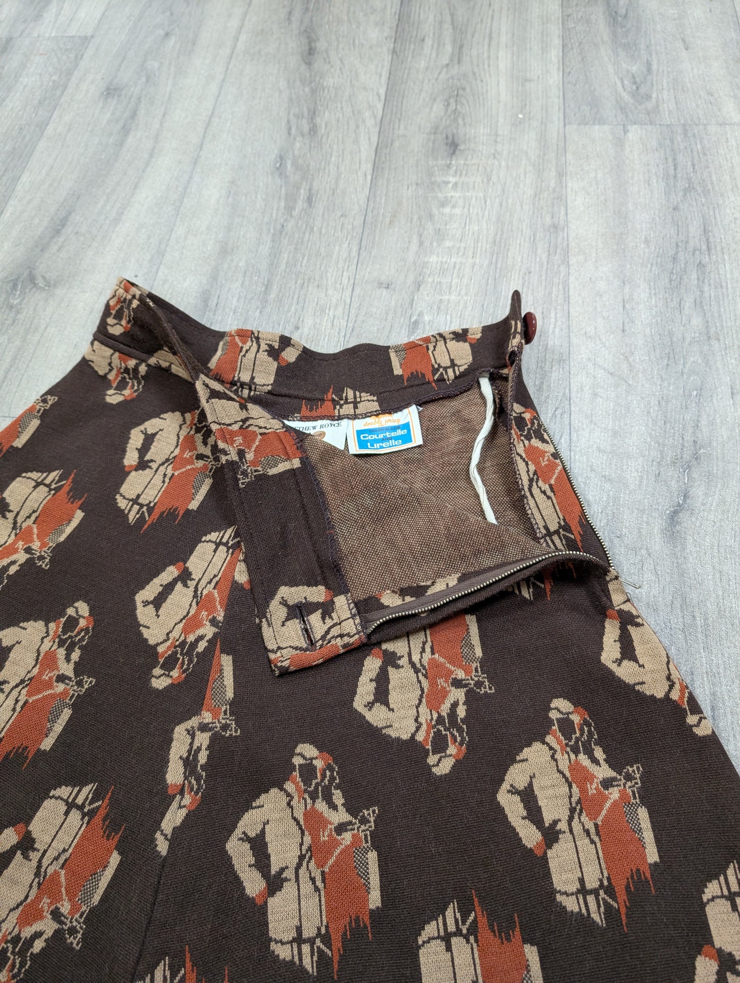 1970s Matthew Royce novelty skirt - 24"/25" waist