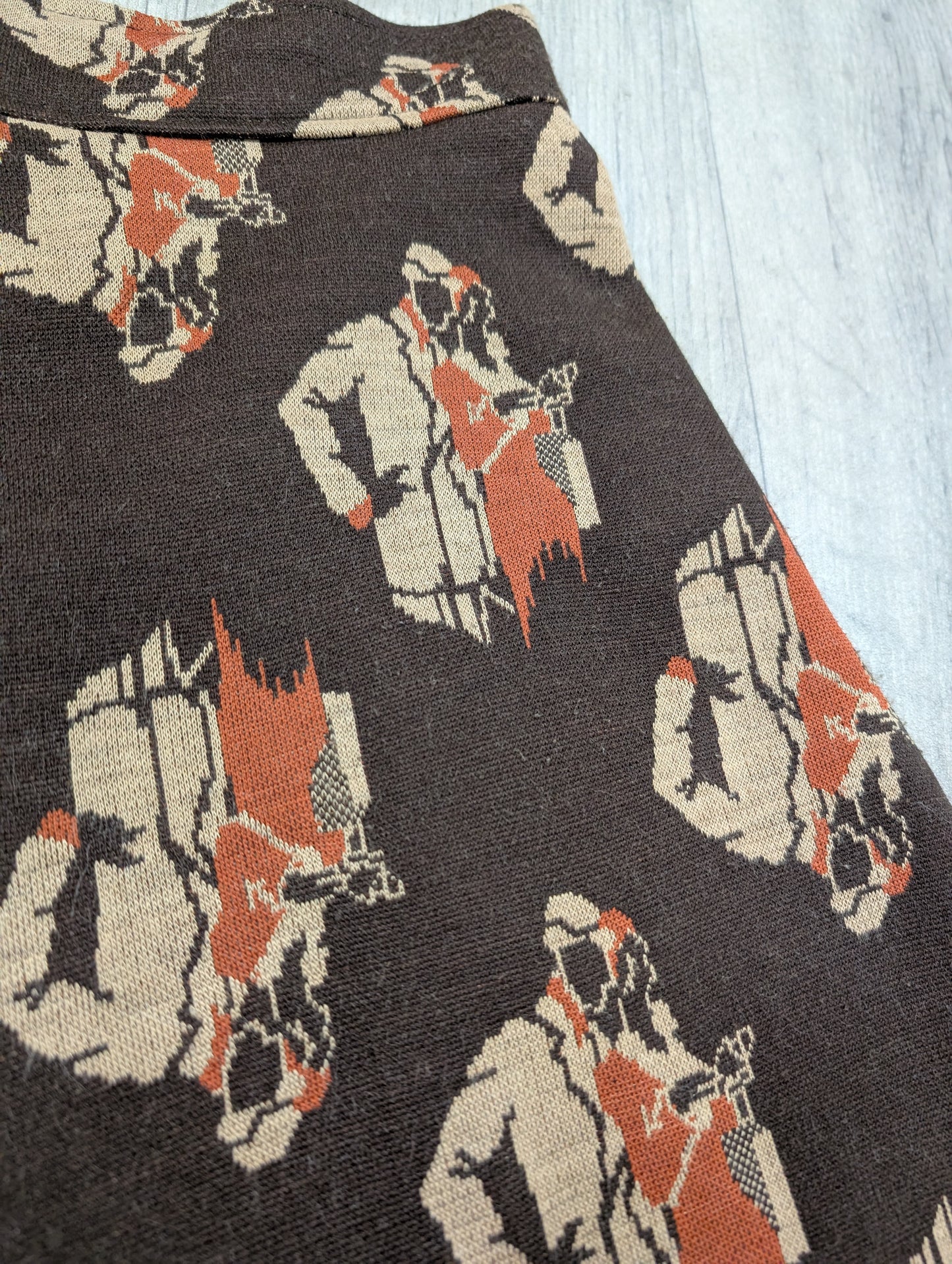 1970s Matthew Royce novelty skirt - 24"/25" waist