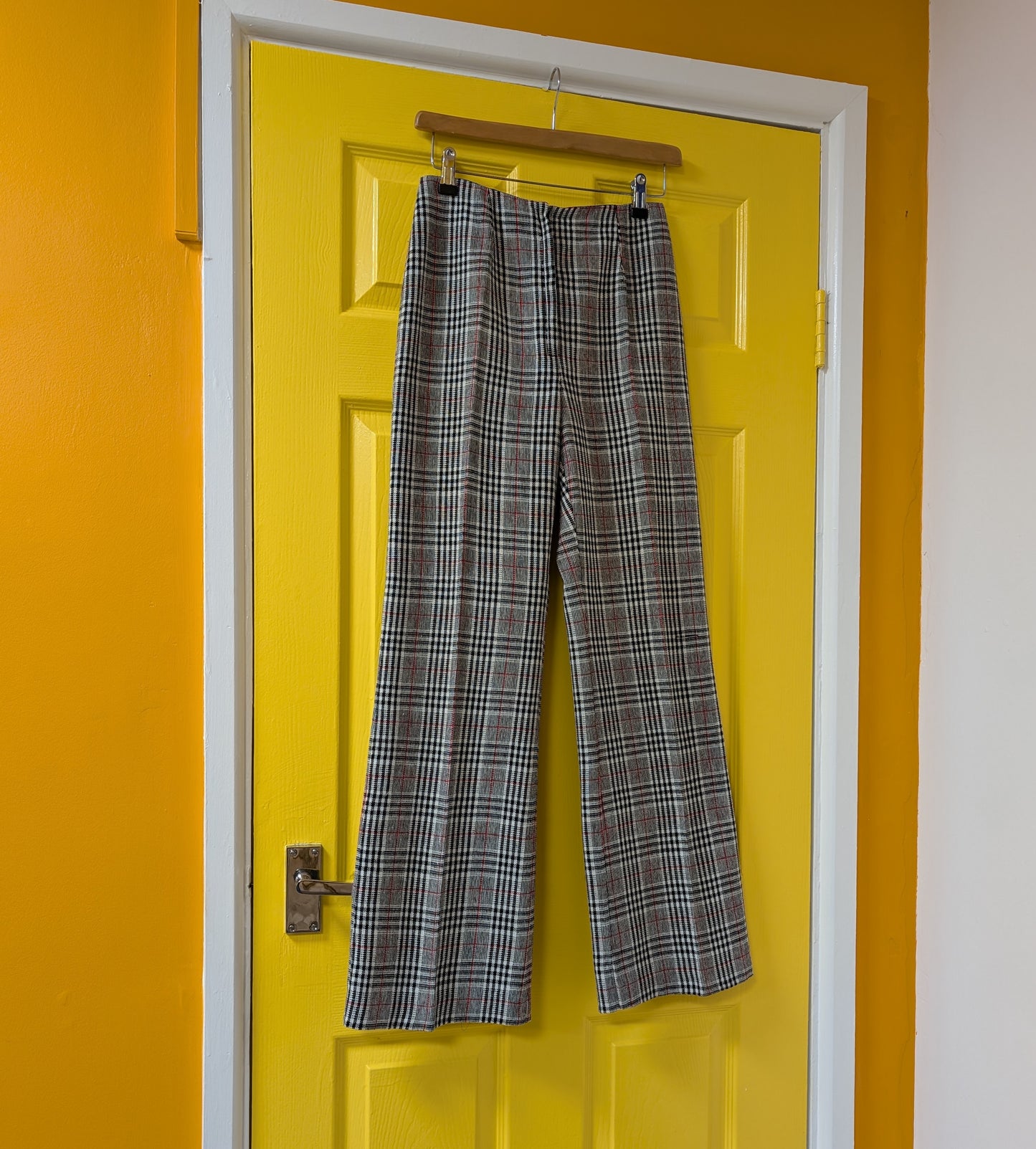 60s/70s Slimma wool blend flares - 25" waist