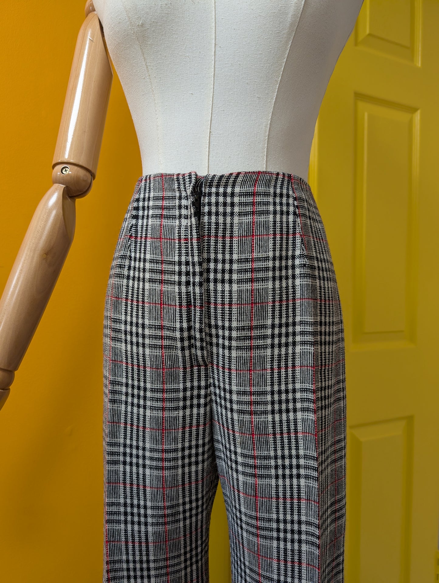 60s/70s Slimma wool blend flares - 25" waist