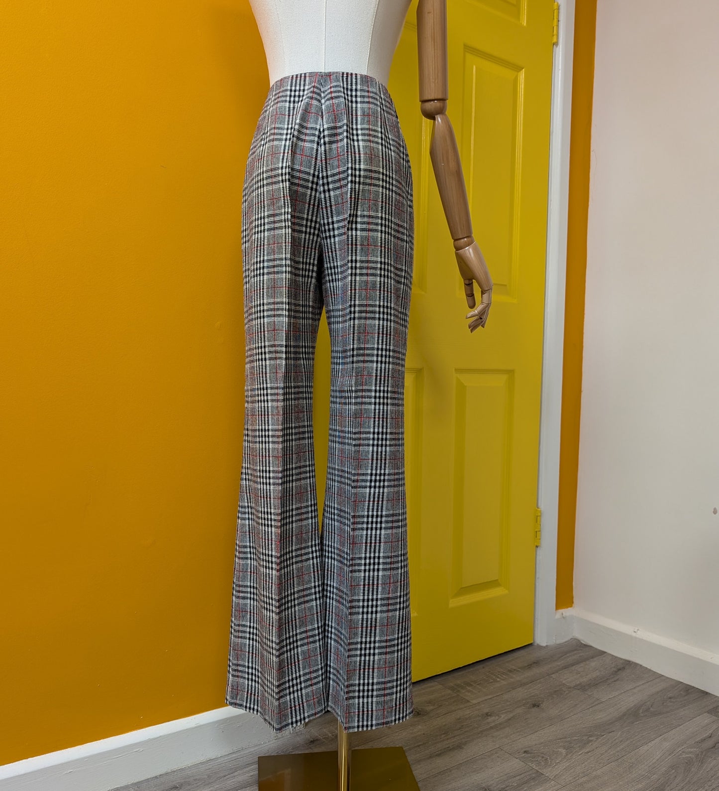 60s/70s Slimma wool blend flares - 25" waist
