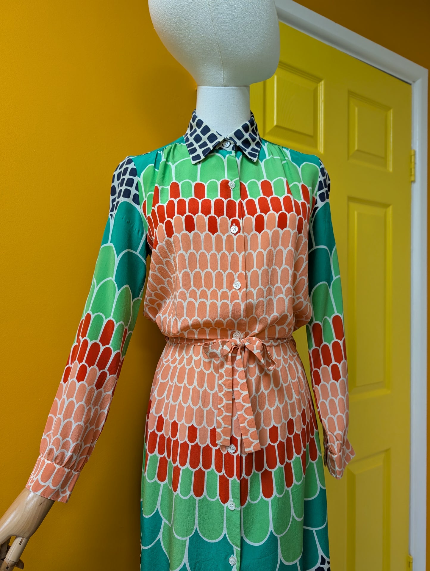 90s/Y2K Paul & Joe silk shirt dress