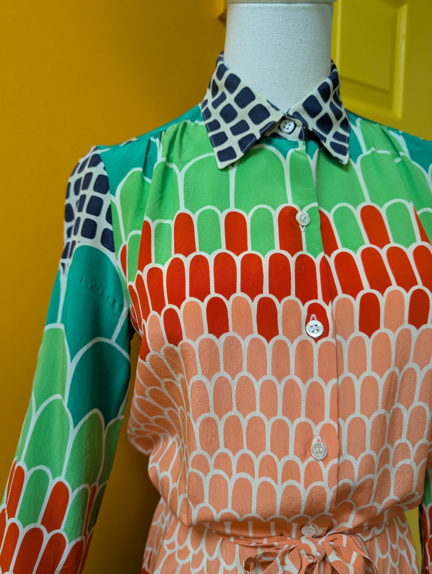 90s/Y2K Paul & Joe silk shirt dress