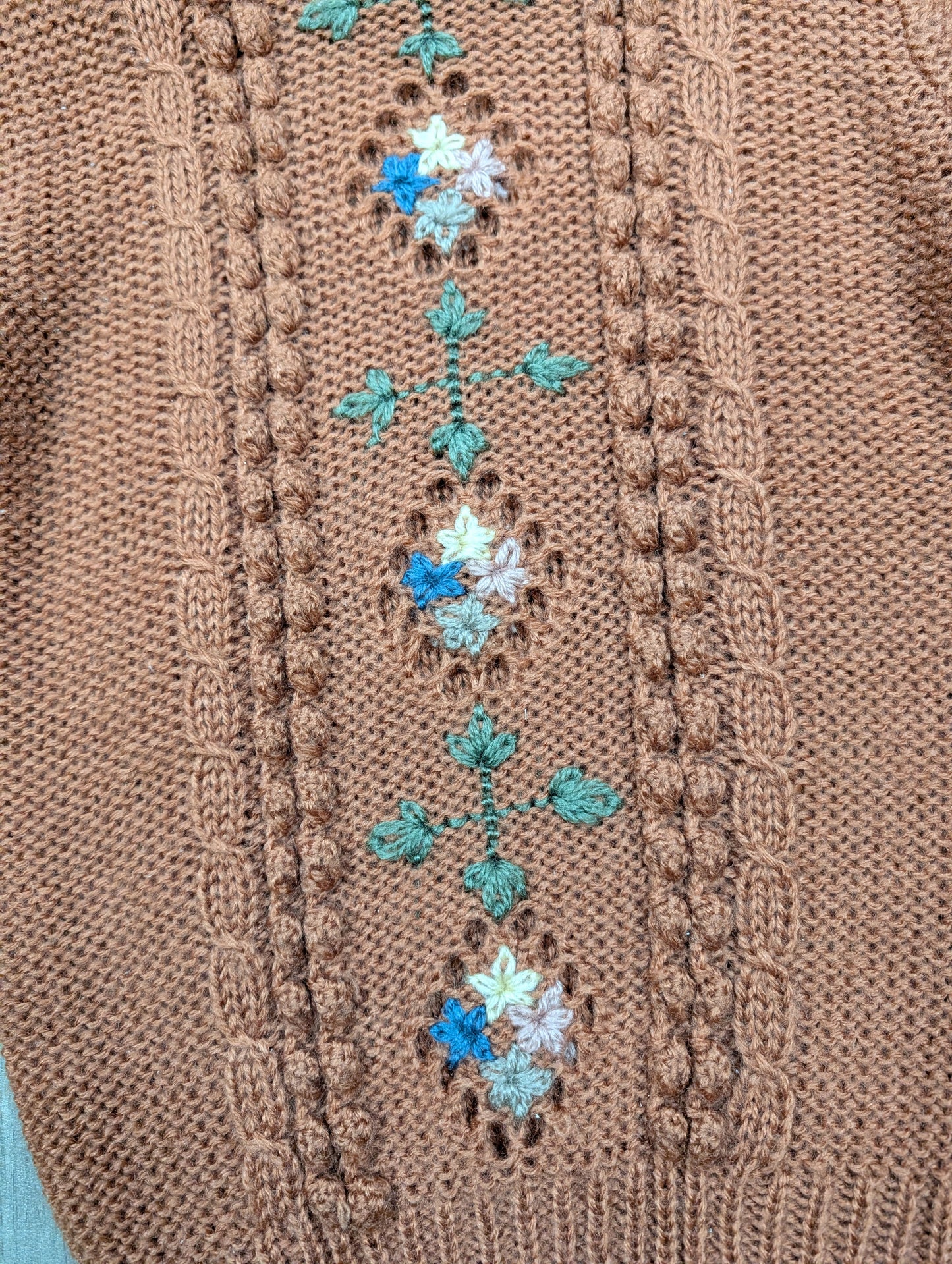 1980s Honeysuckle acrylic jumper - XS/S