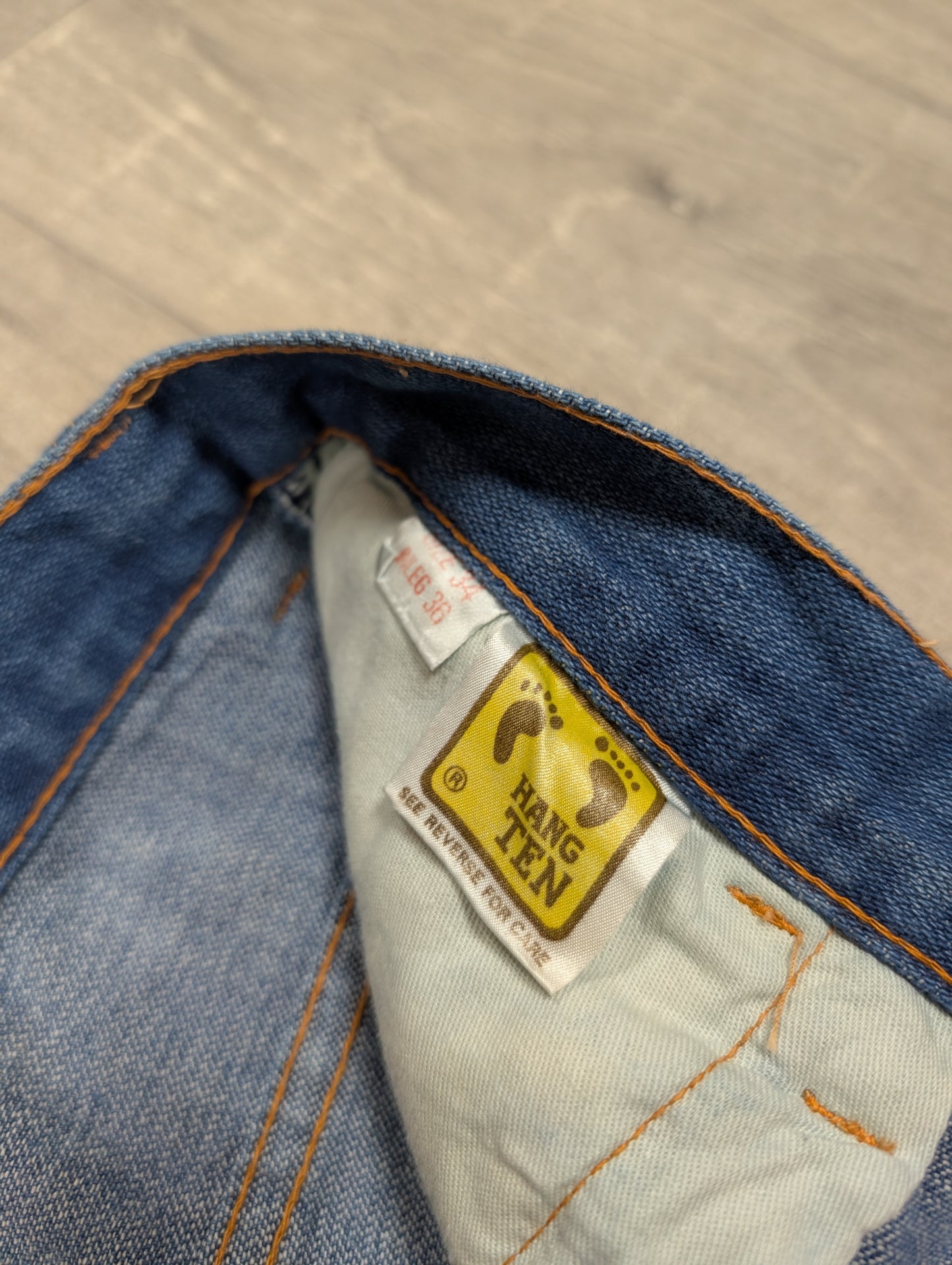 Epic 1970s Hang Ten men's denim flares - 29"W 36"L