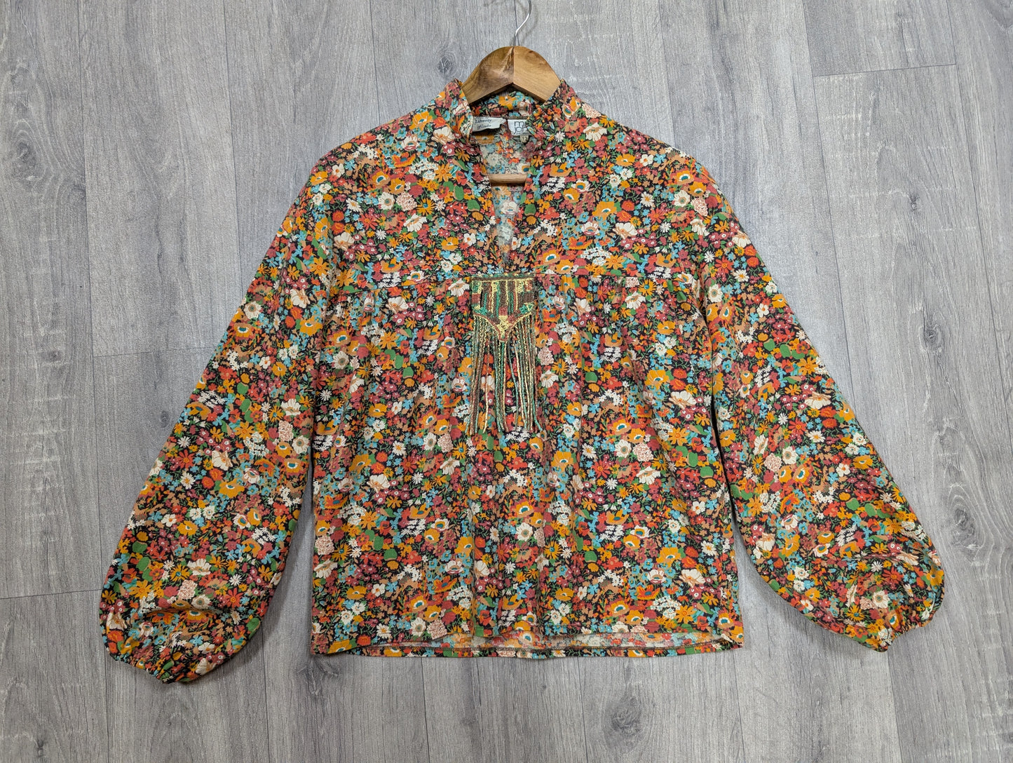 1970s Mr John Liberty fabric top and skirt - XS