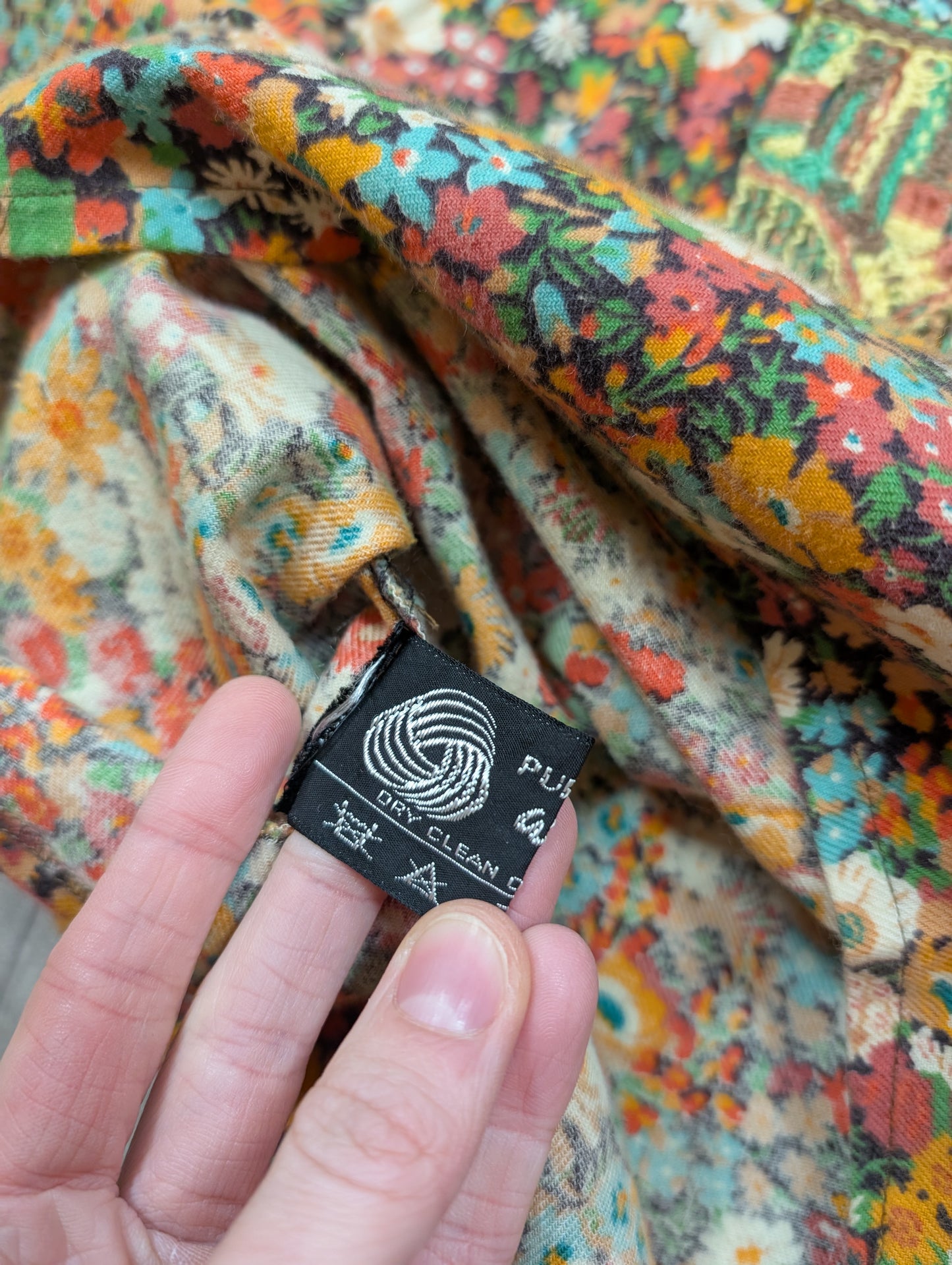 1970s Mr John Liberty fabric top and skirt - XS