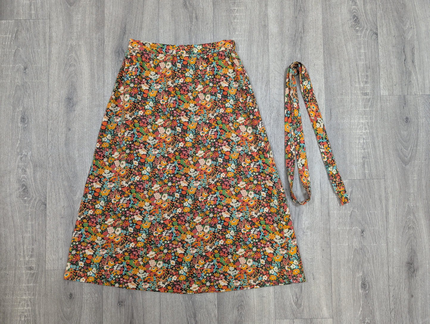 1970s Mr John Liberty fabric top and skirt - XS
