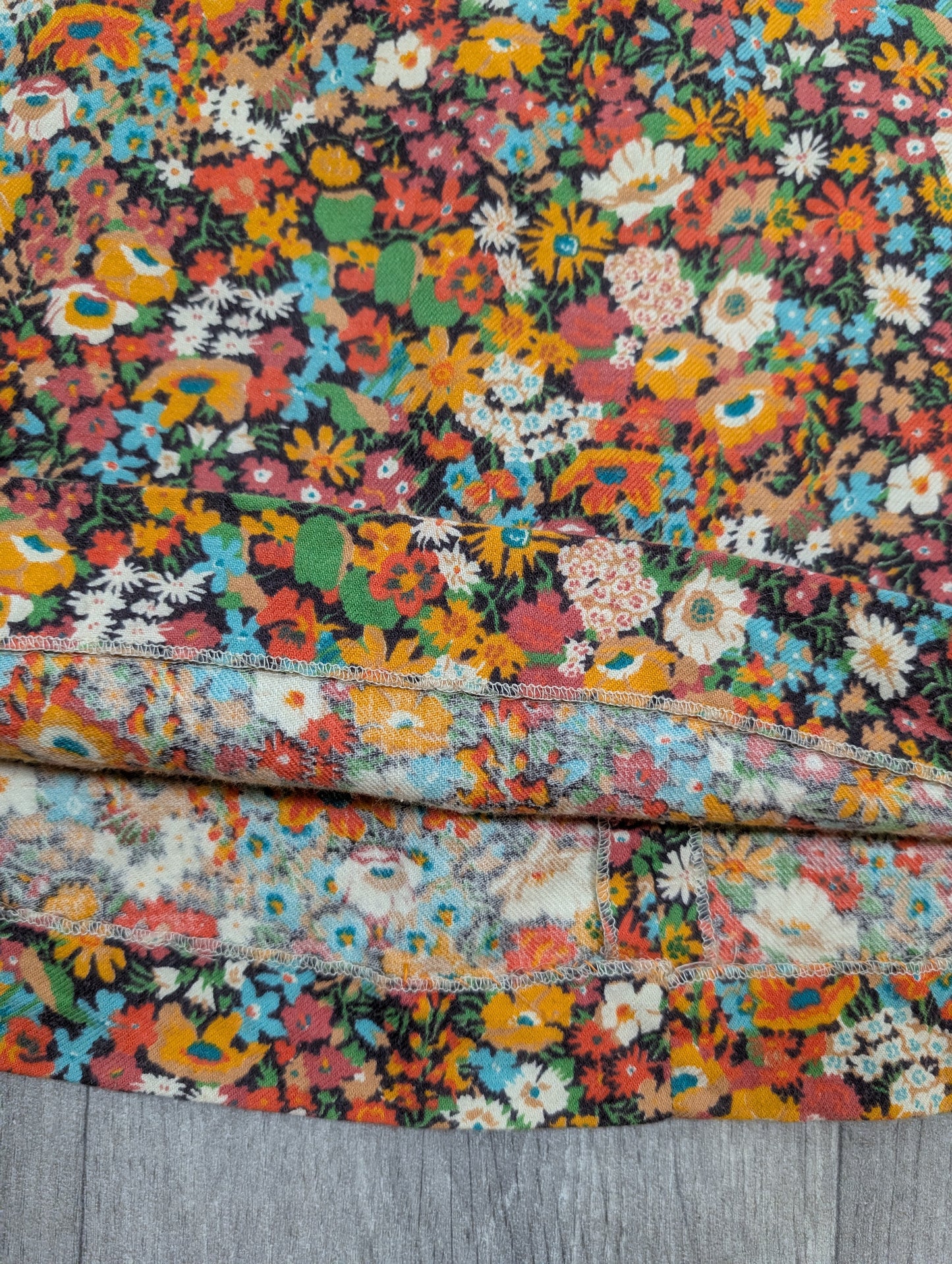 1970s Mr John Liberty fabric top and skirt - XS