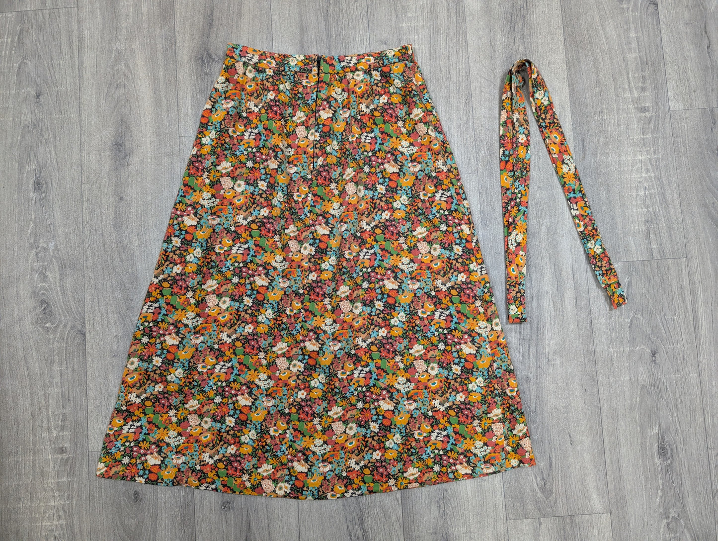 1970s Mr John Liberty fabric top and skirt - XS