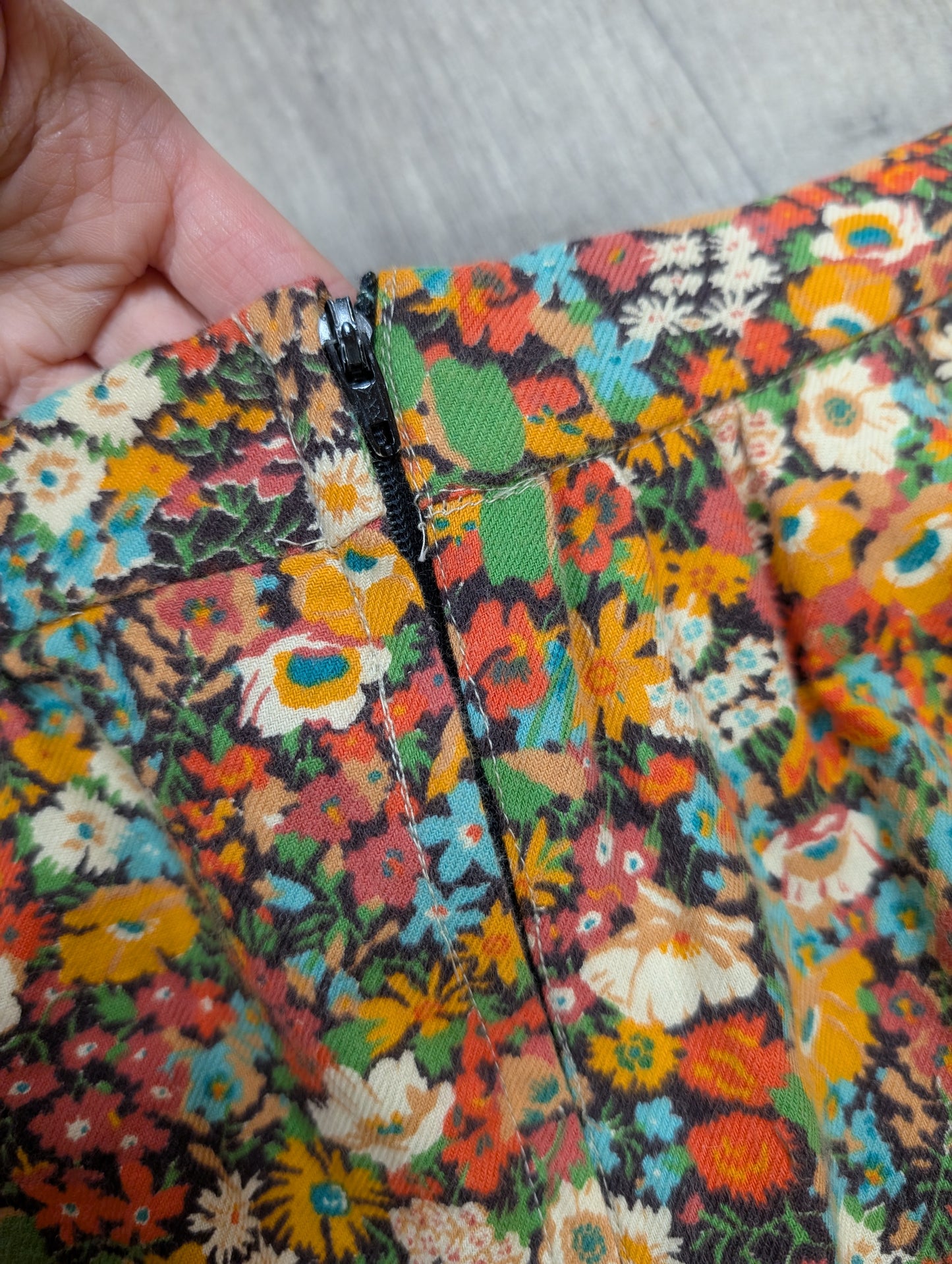 1970s Mr John Liberty fabric top and skirt - XS