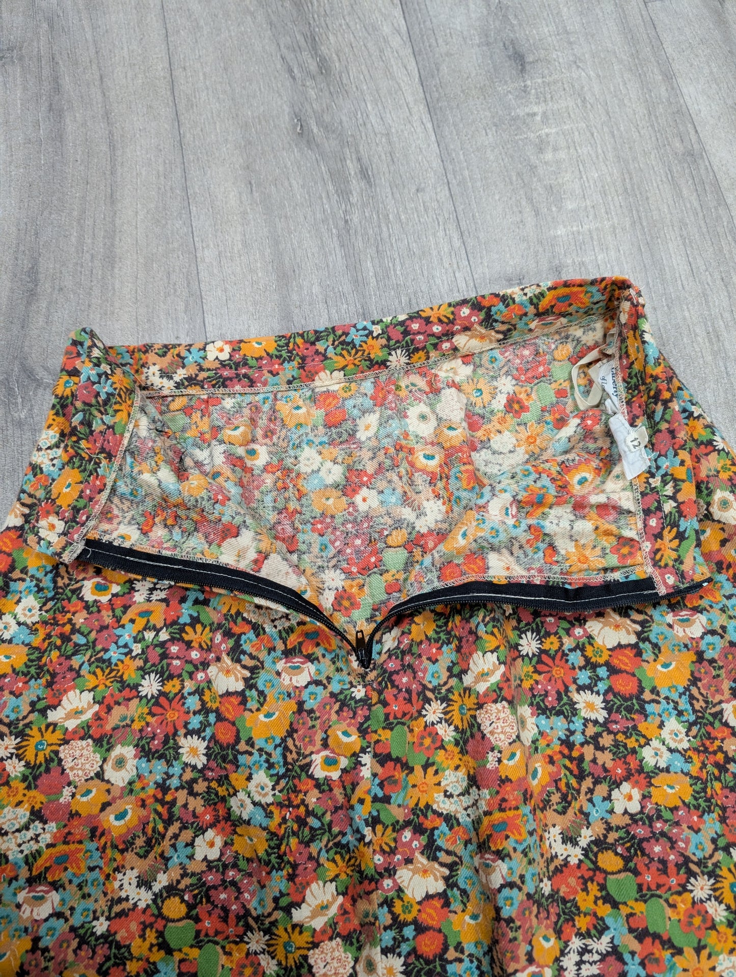 1970s Mr John Liberty fabric top and skirt - XS