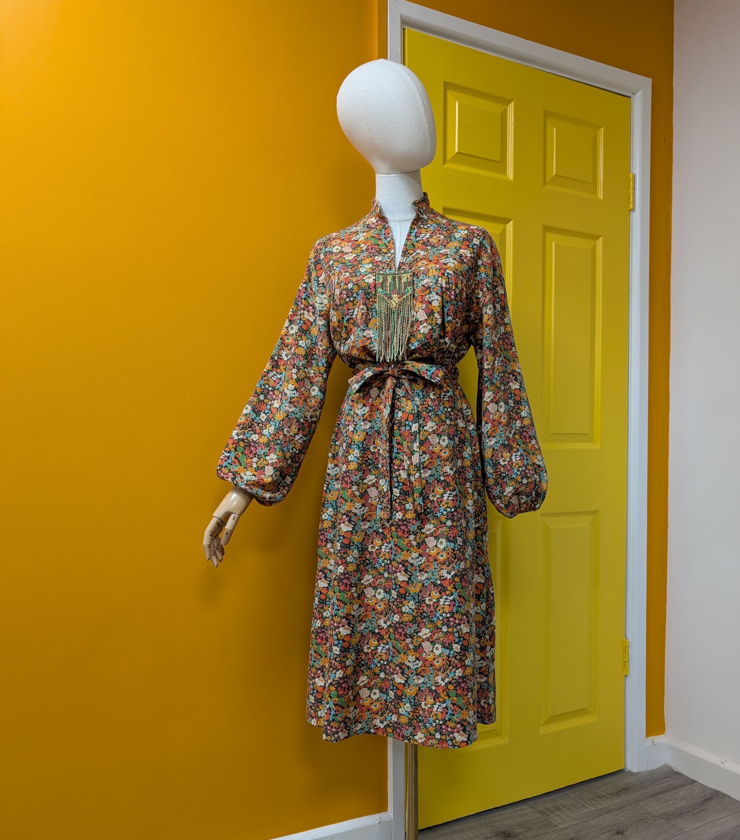 1970s Mr John Liberty fabric top and skirt - XS