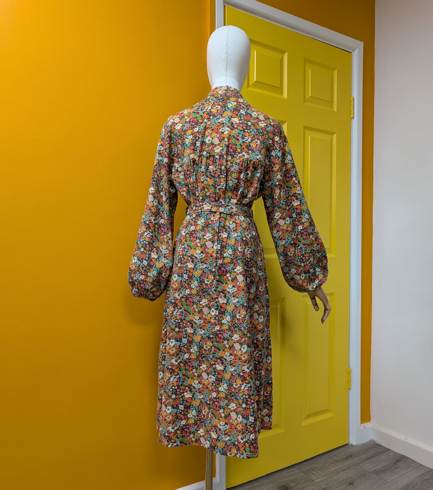 1970s Mr John Liberty fabric top and skirt - XS