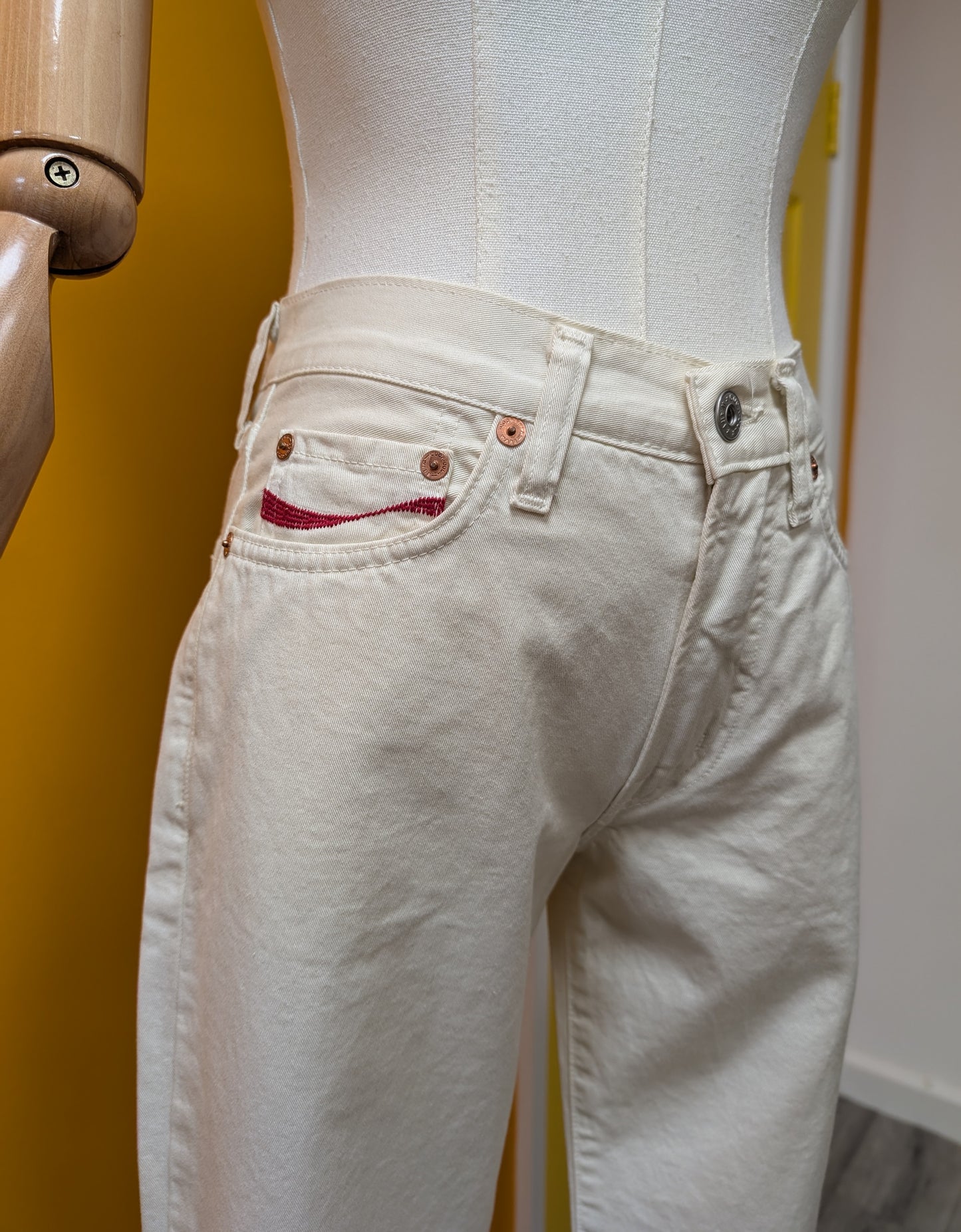 Deadstock Y2K Coca Cola white jeans - 26"W 31"L