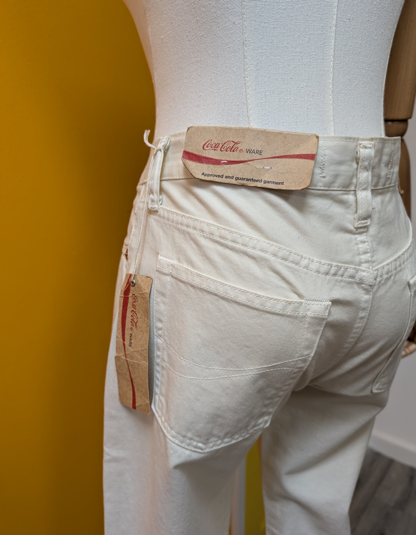 Deadstock Y2K Coca Cola white jeans - 26"W 31"L