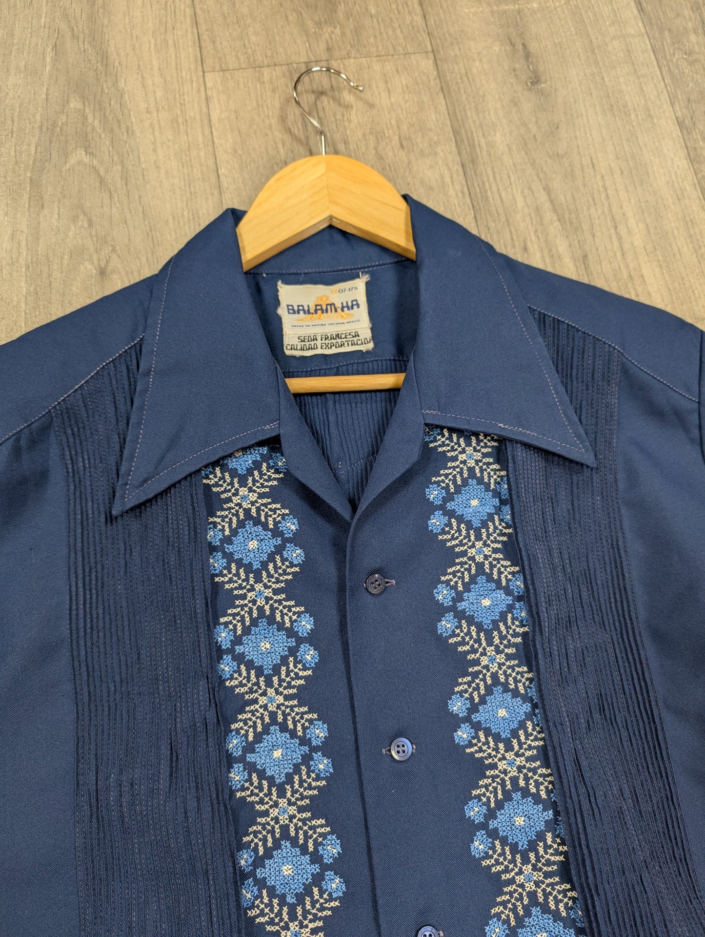 1970s Mexican embroidered shirt
