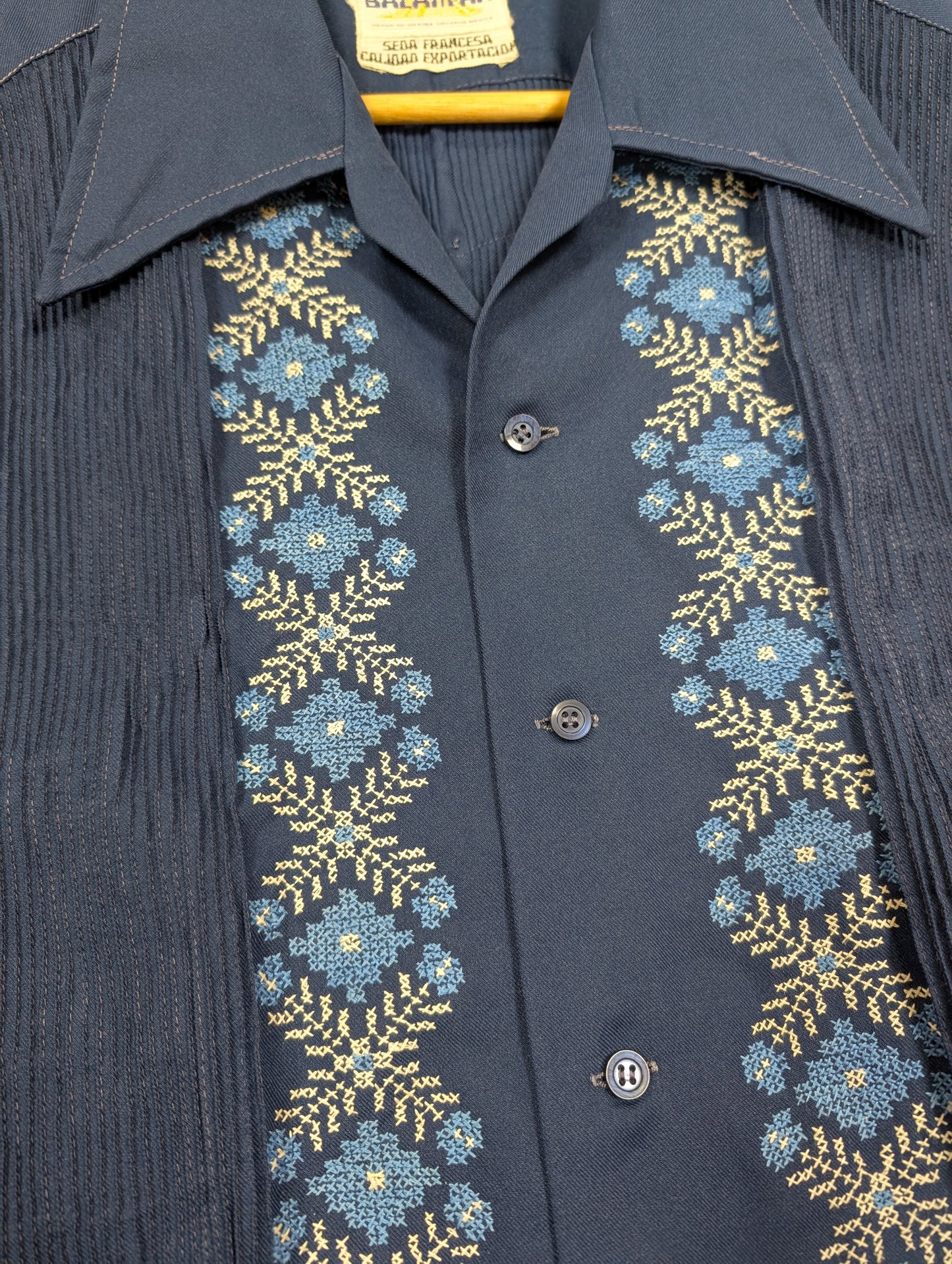 1970s Mexican embroidered shirt