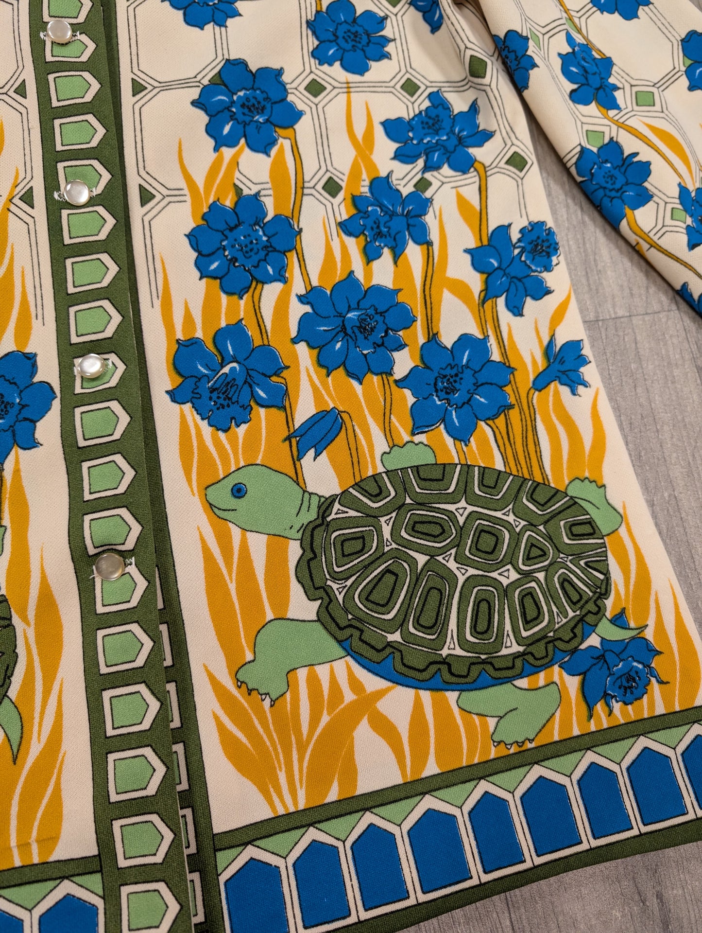 Epic 60s/70s Hamilton 8 tortoise print shirt - S
