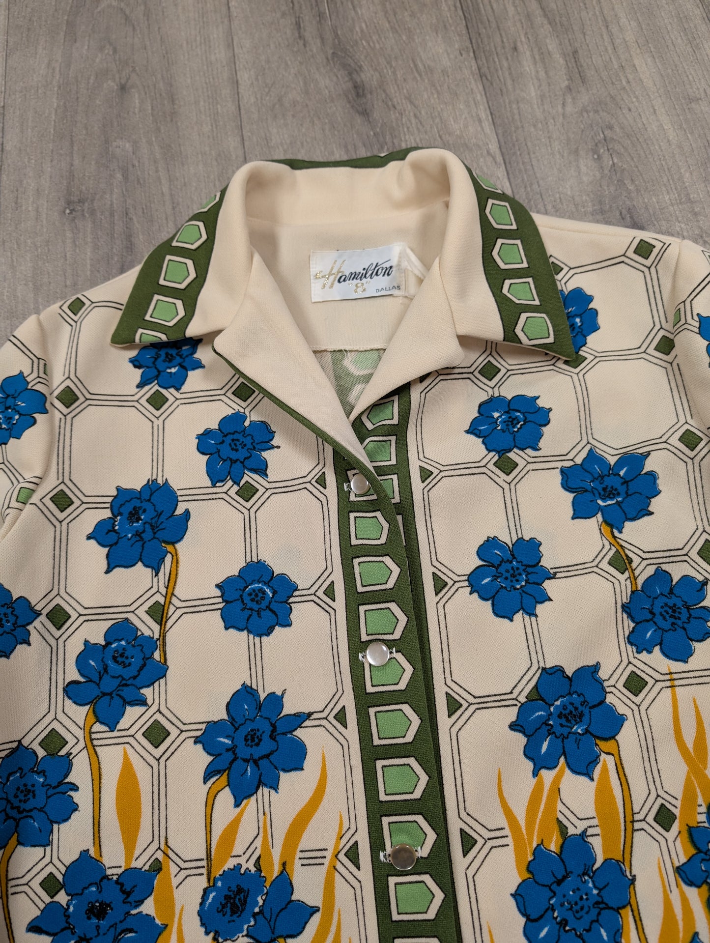 Epic 60s/70s Hamilton 8 tortoise print shirt - S