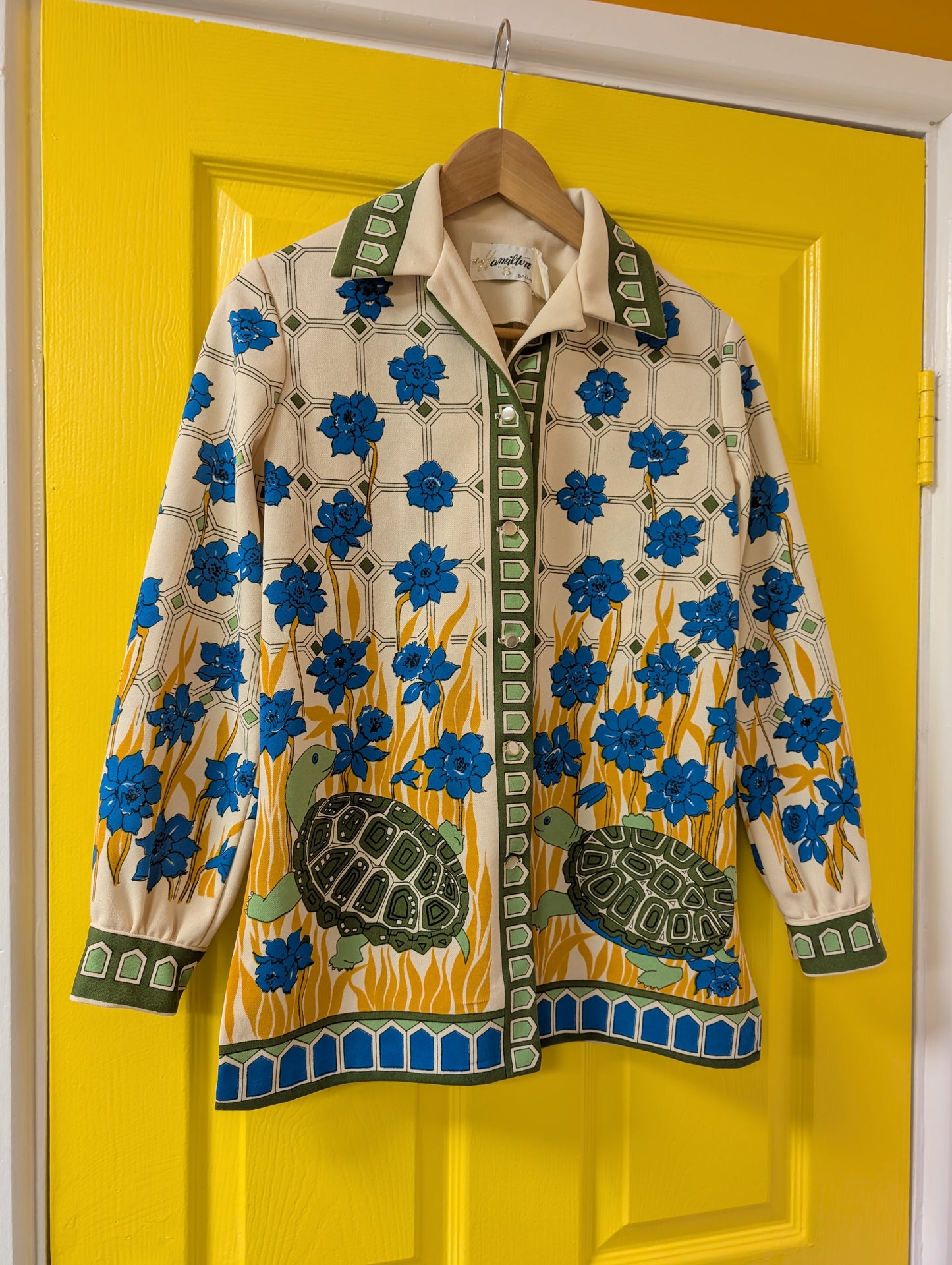 Epic 60s/70s Hamilton 8 tortoise print shirt - S