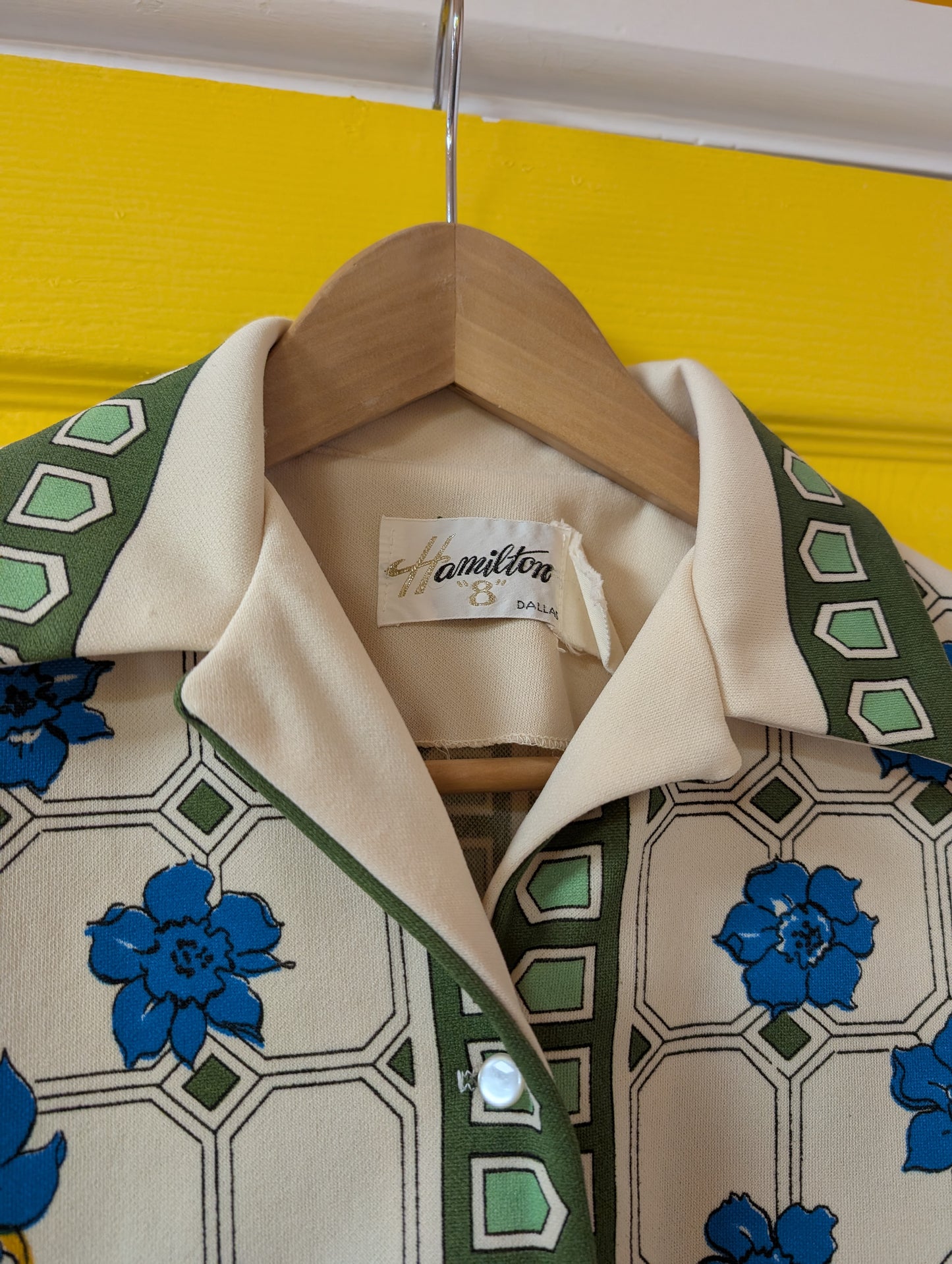 Epic 60s/70s Hamilton 8 tortoise print shirt - S