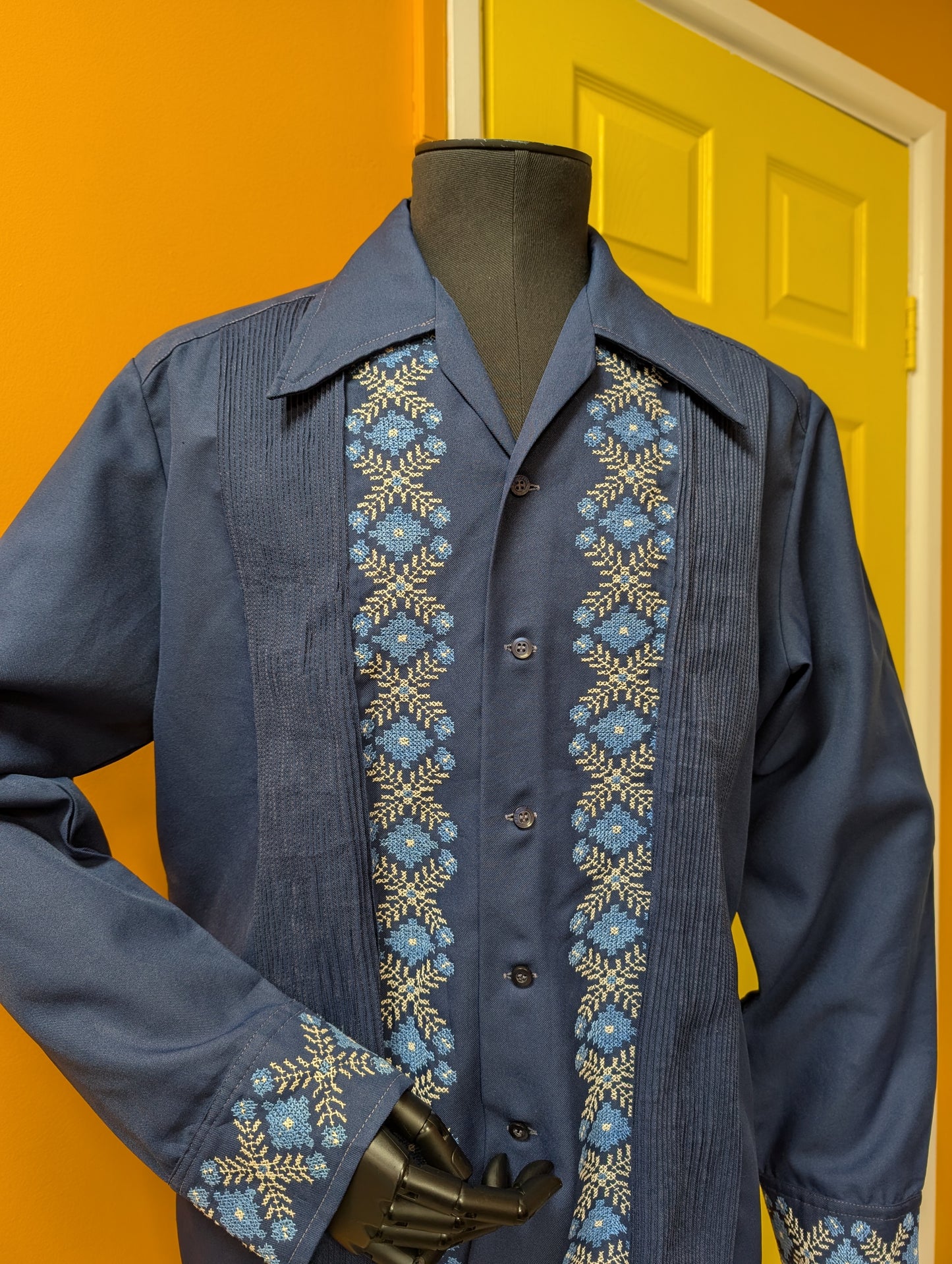 1970s Mexican embroidered shirt