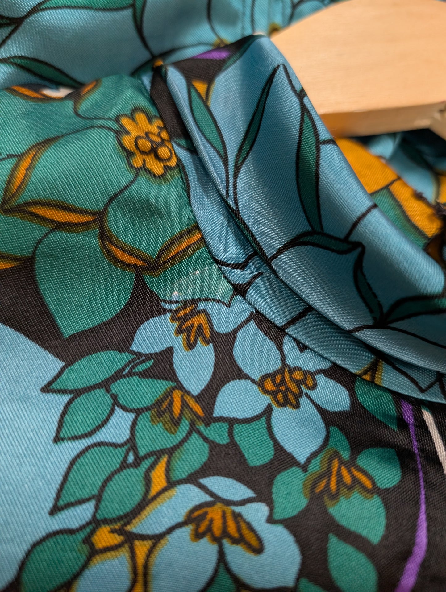 1960s psychedelic floral top - S