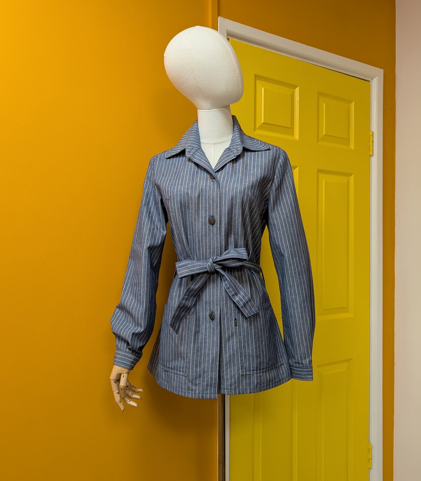 1970s Miss Levi's striped belted jacket