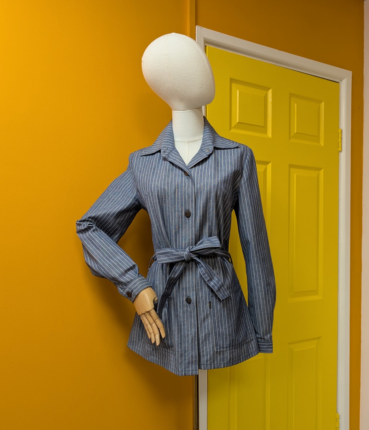 1970s Miss Levi's striped belted jacket