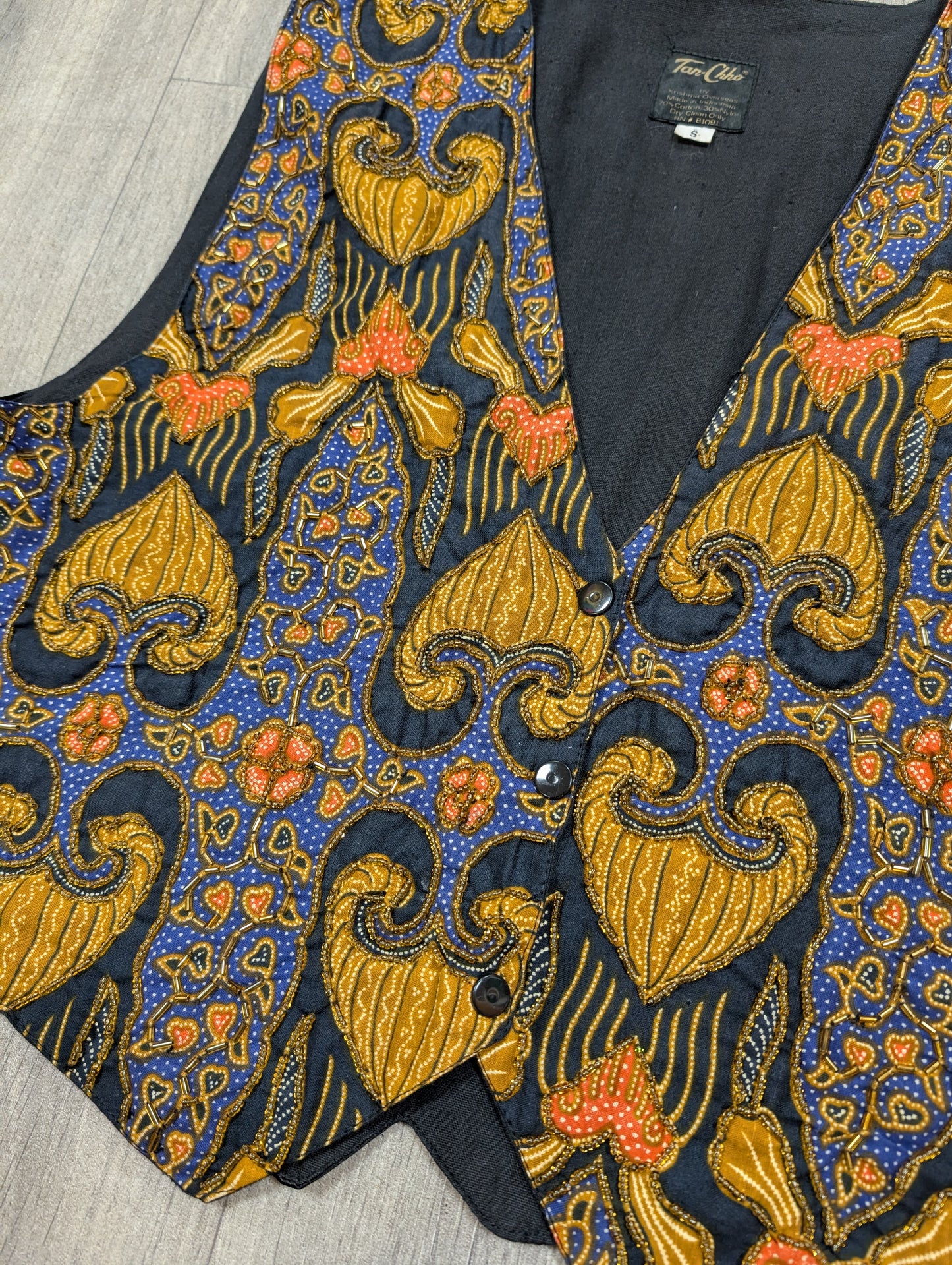 1980s Tan Chho embroidered waistcoat
