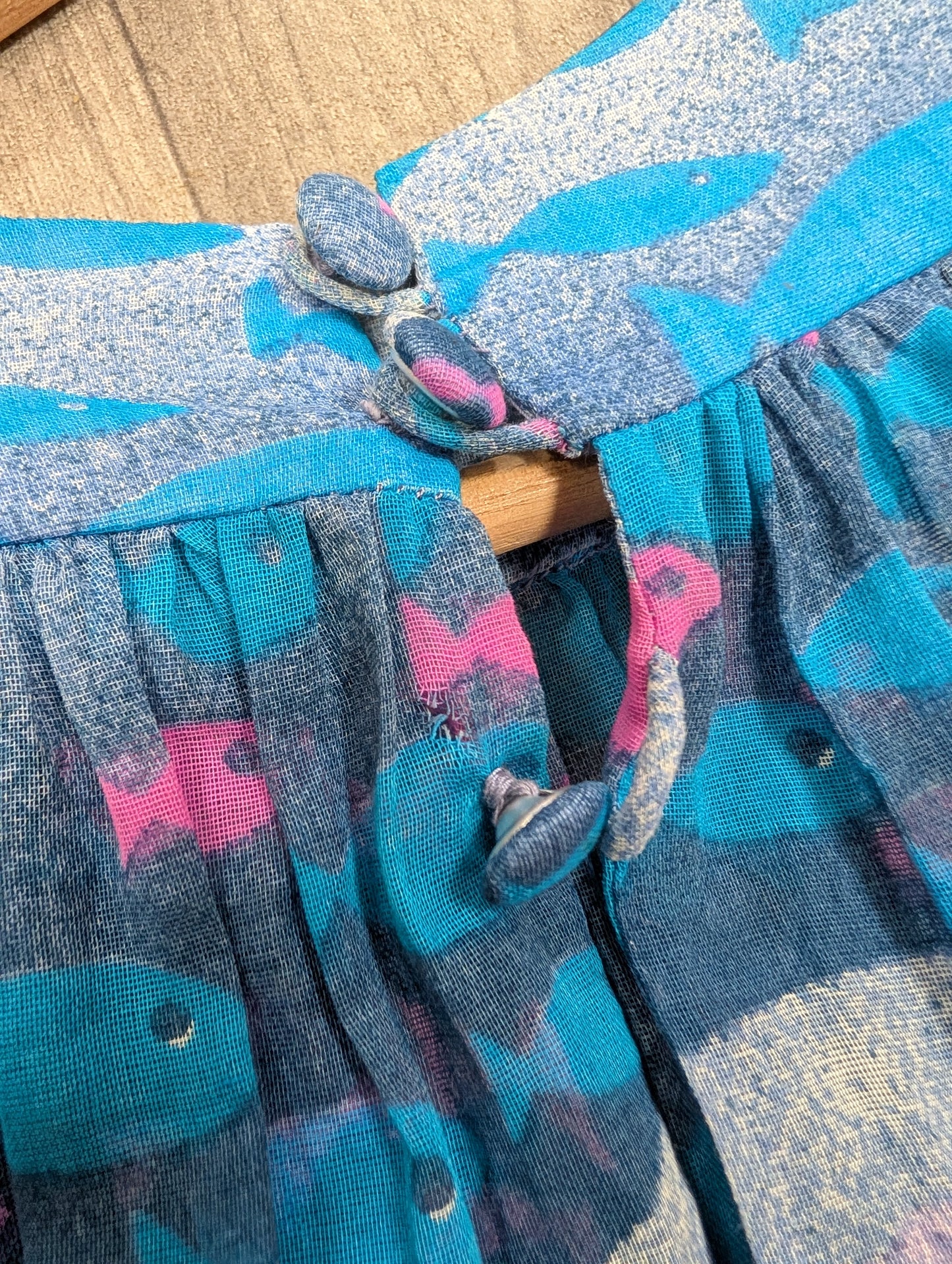 Epic 60s/70s Oriane Capri fish print sheer beach dress