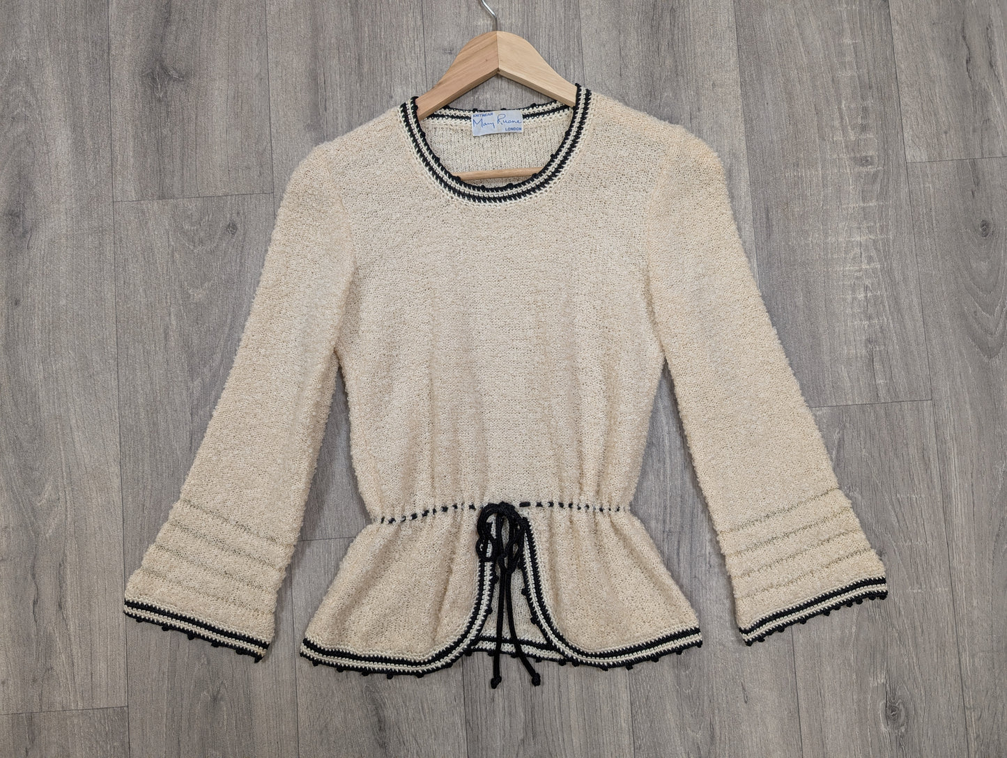 1970s Mary Ruane knitted top and skirt