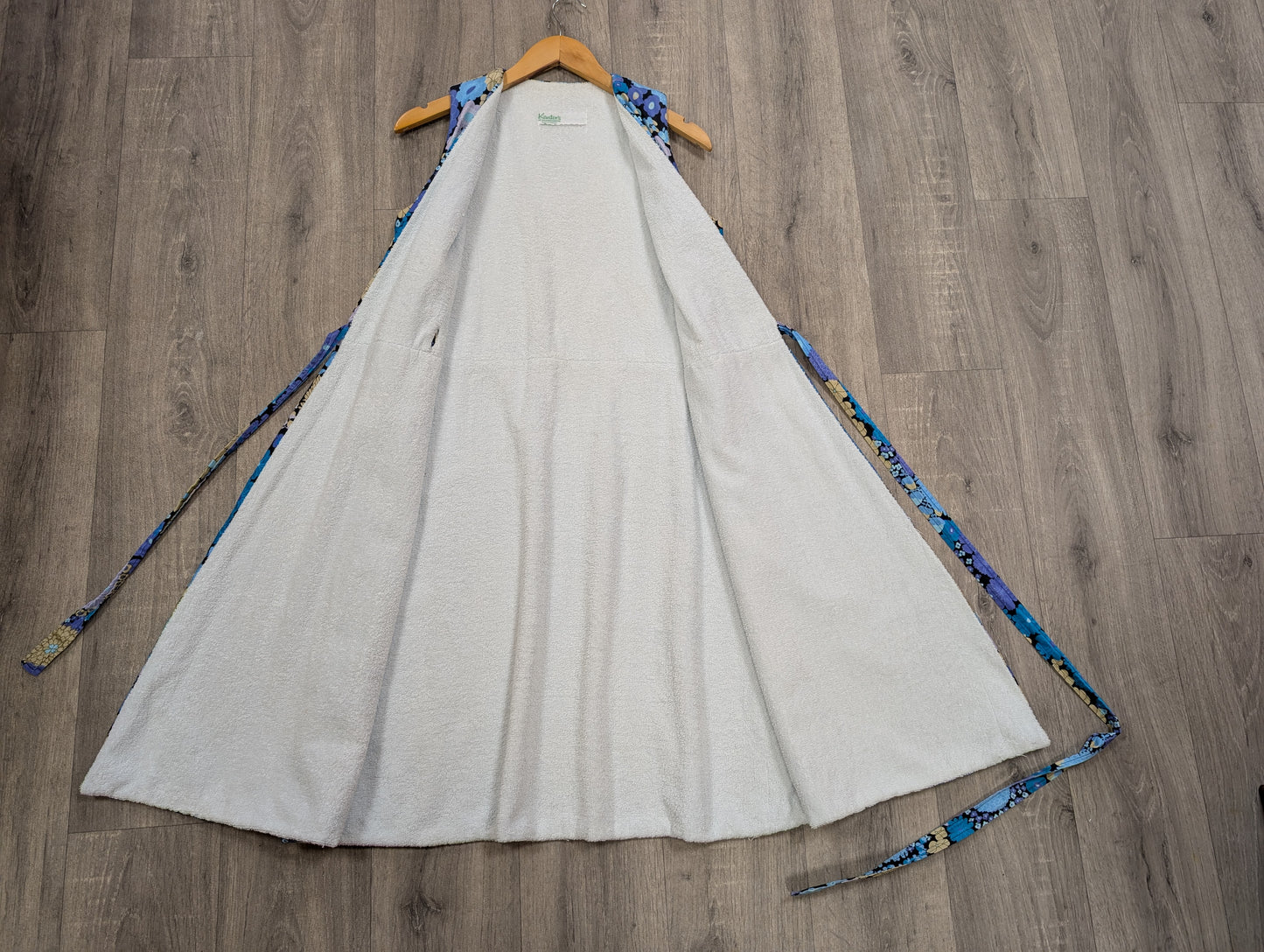 1960s Kanter's of Scandinavia towel lined beach wrap dress - S