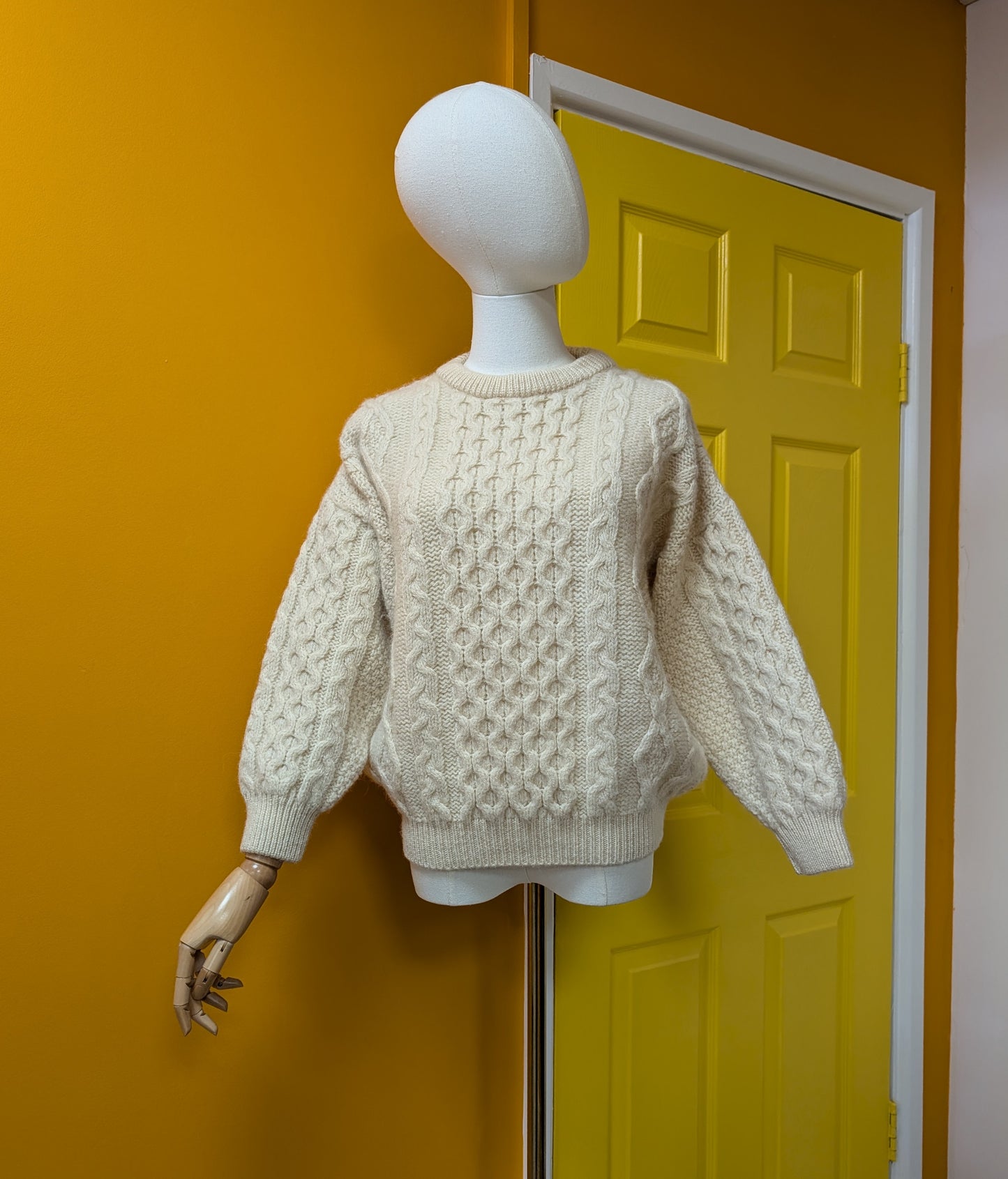 1980s Tivoli Aran wool jumper - M